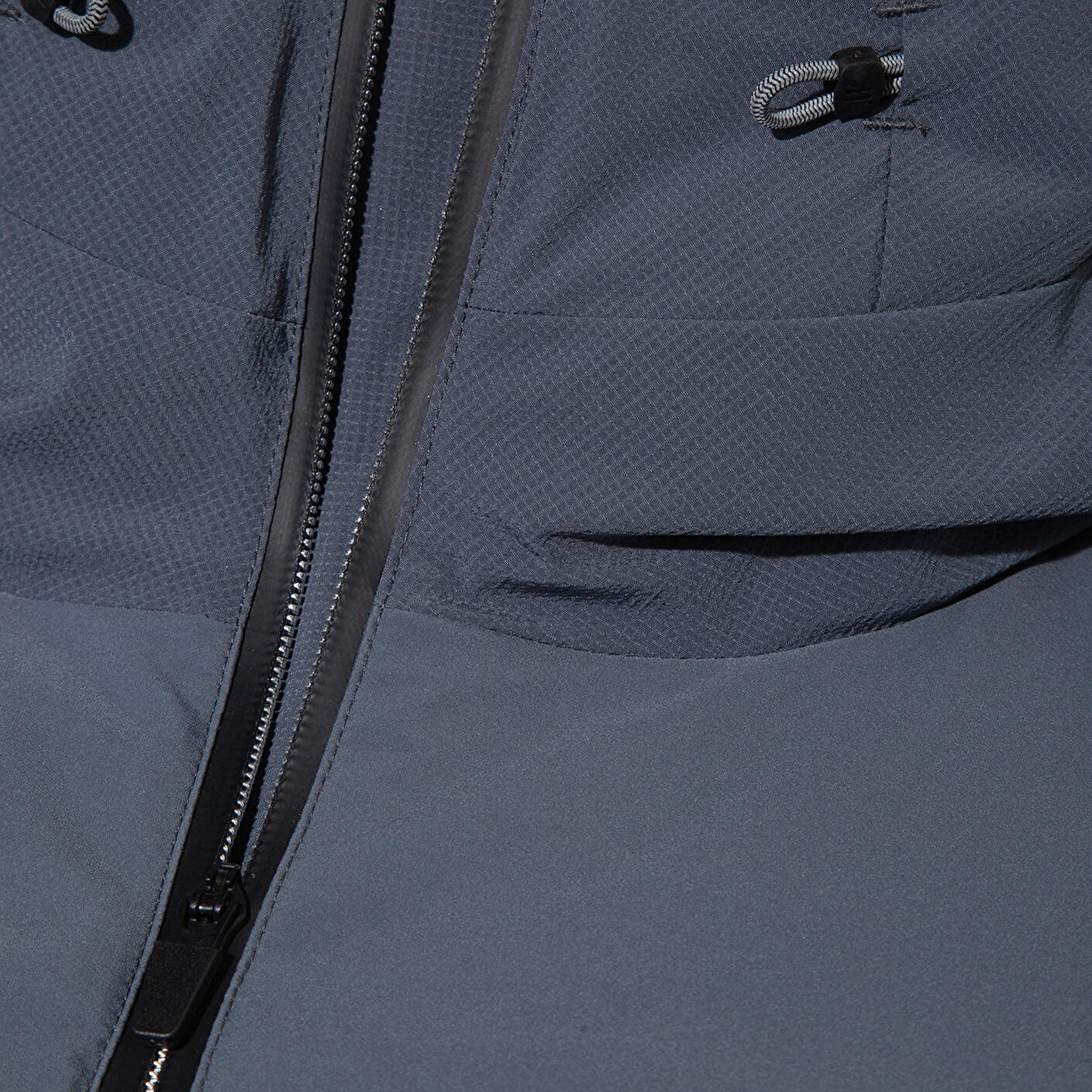 Mavi Su İtici Kapüşonlu Gri Şişme Mont 0110663-80776