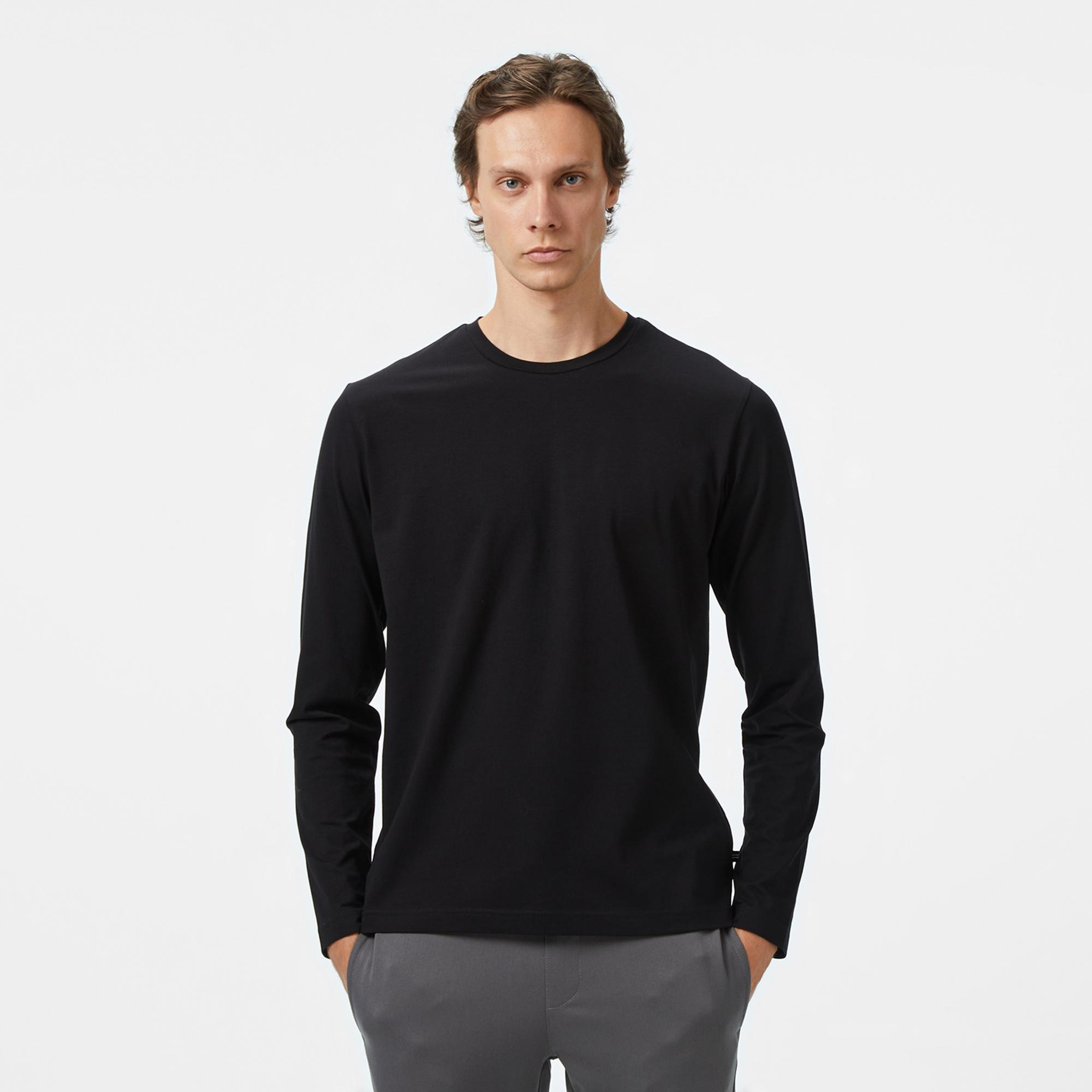 Nautica Erkek Siyah Classic Fit Uzun Kollu T-Shirt