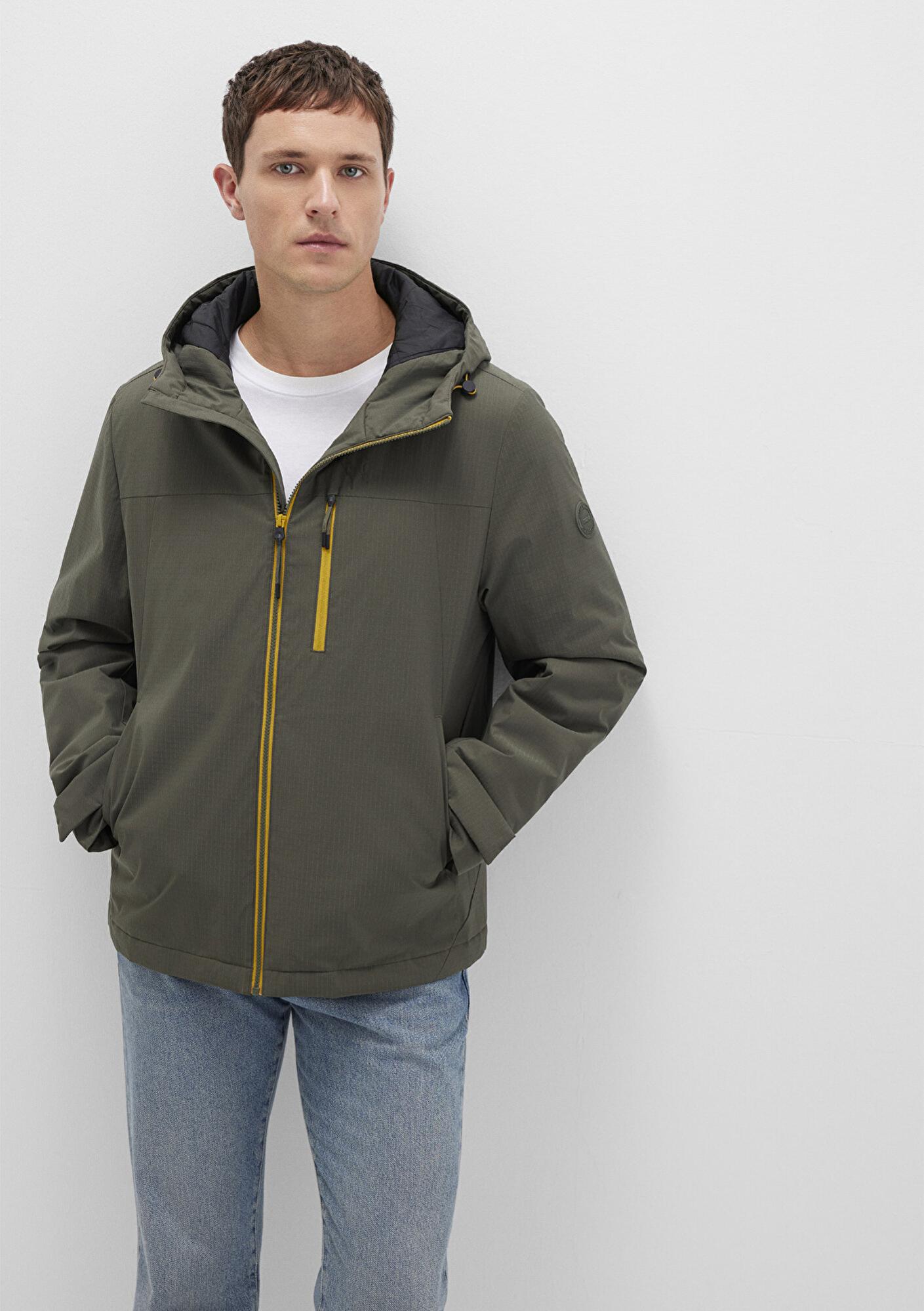 Mavi Kapüşonlu Yeşil Ceket Regular Fit / Normal Kesim 0110606-88487