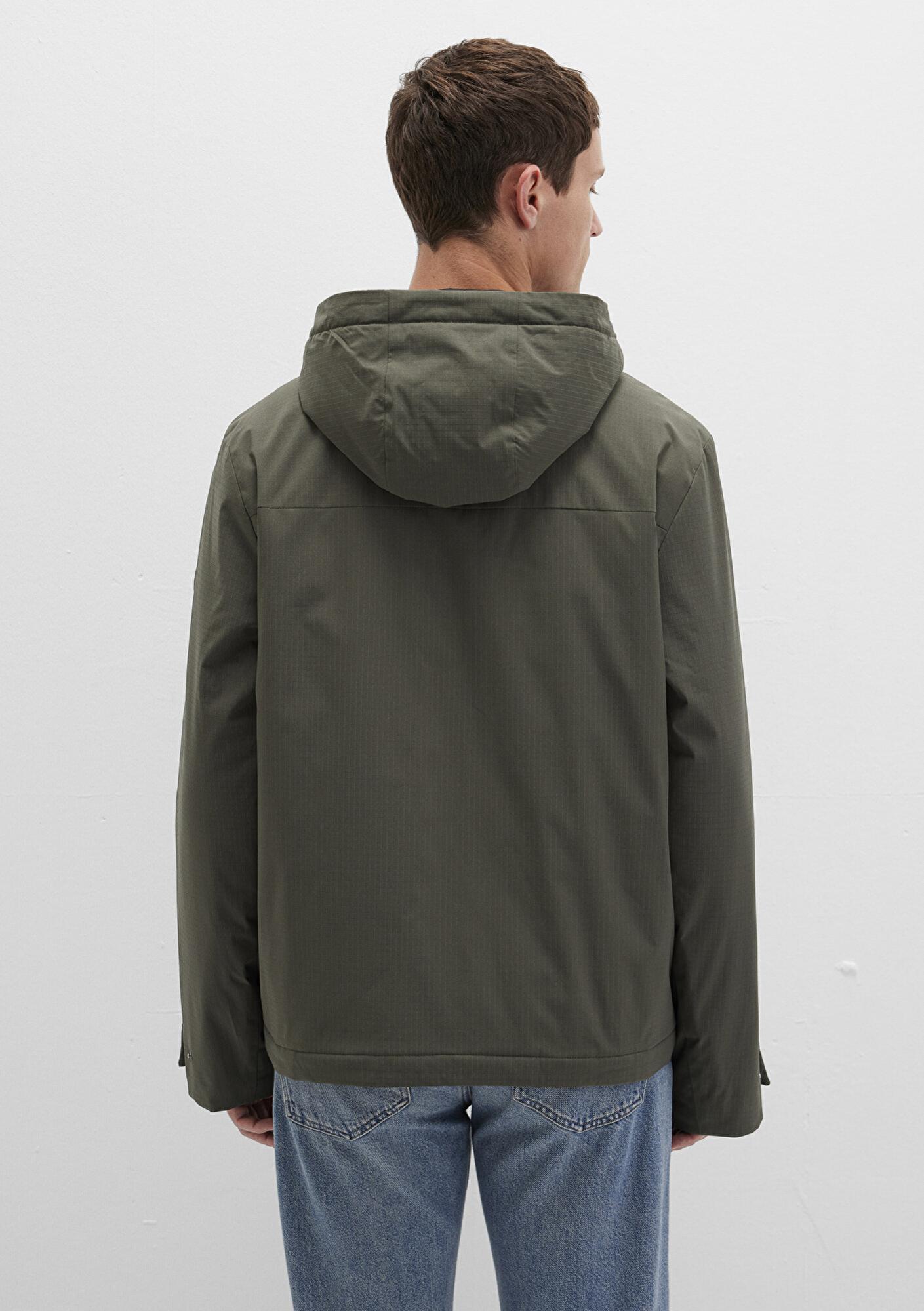 Mavi Kapüşonlu Yeşil Ceket Regular Fit / Normal Kesim 0110606-88487