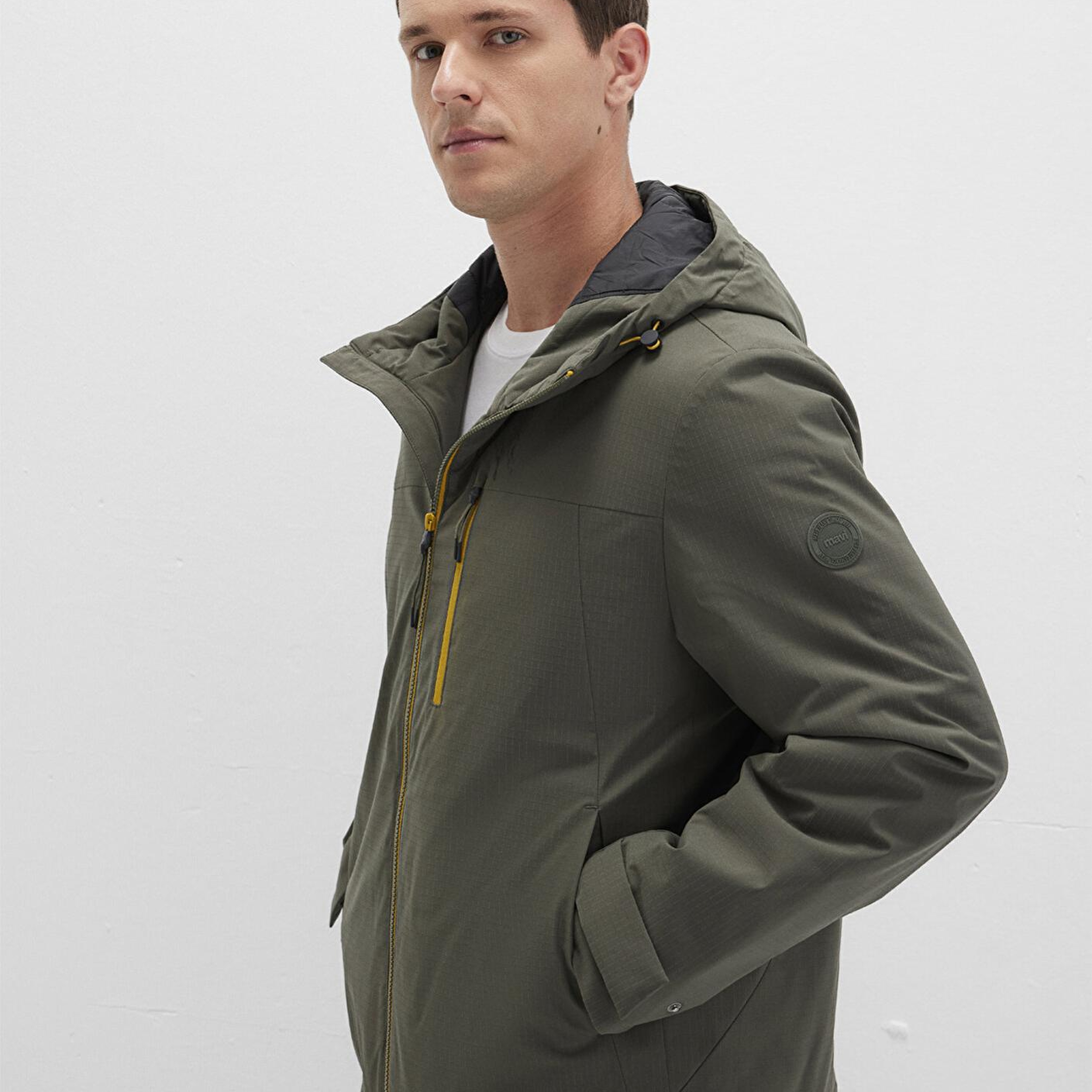 Mavi Kapüşonlu Yeşil Ceket Regular Fit / Normal Kesim 0110606-88487