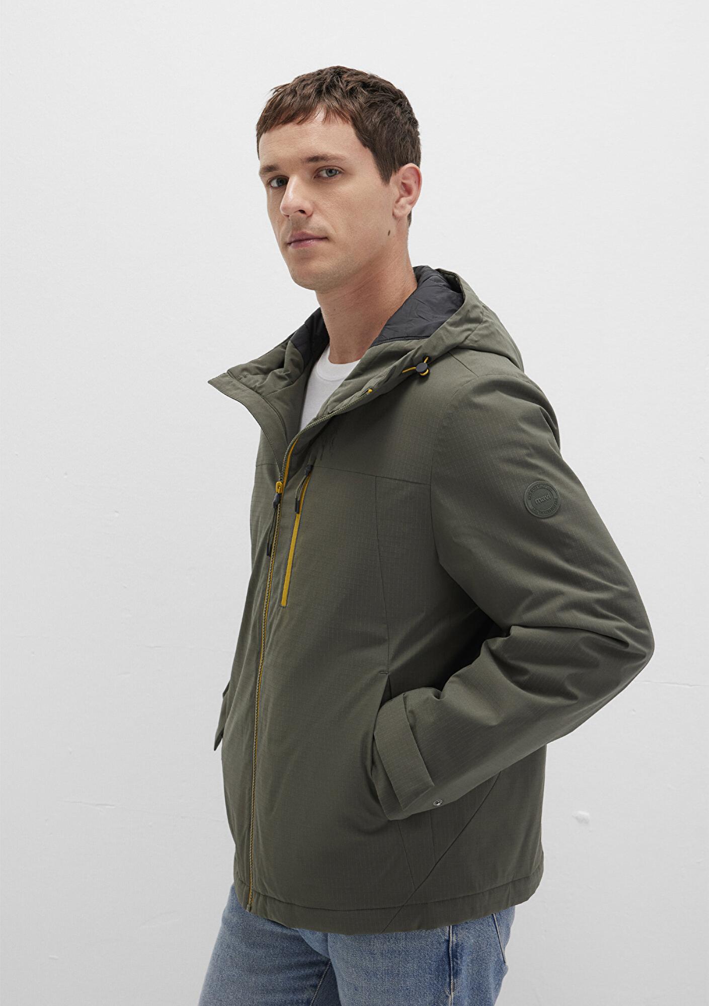 Mavi Kapüşonlu Yeşil Ceket Regular Fit / Normal Kesim 0110606-88487