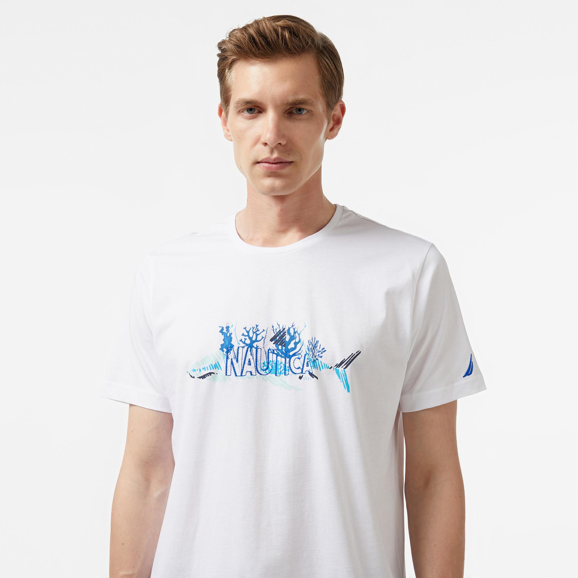 Nautica Erkek Beyaz T-Shirt