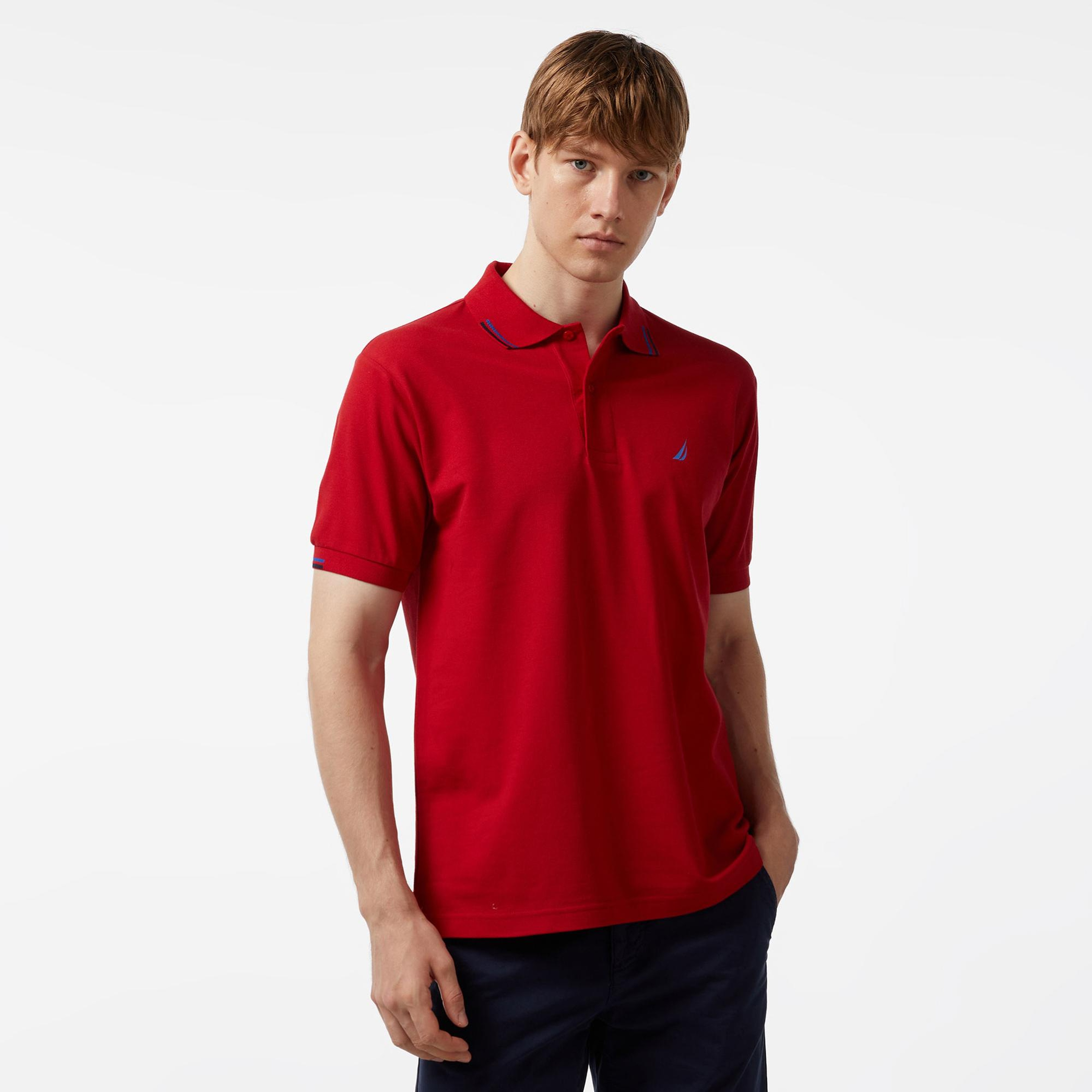 Nautica Erkek Kırmızı Classic Fit Kısa Kollu Polo