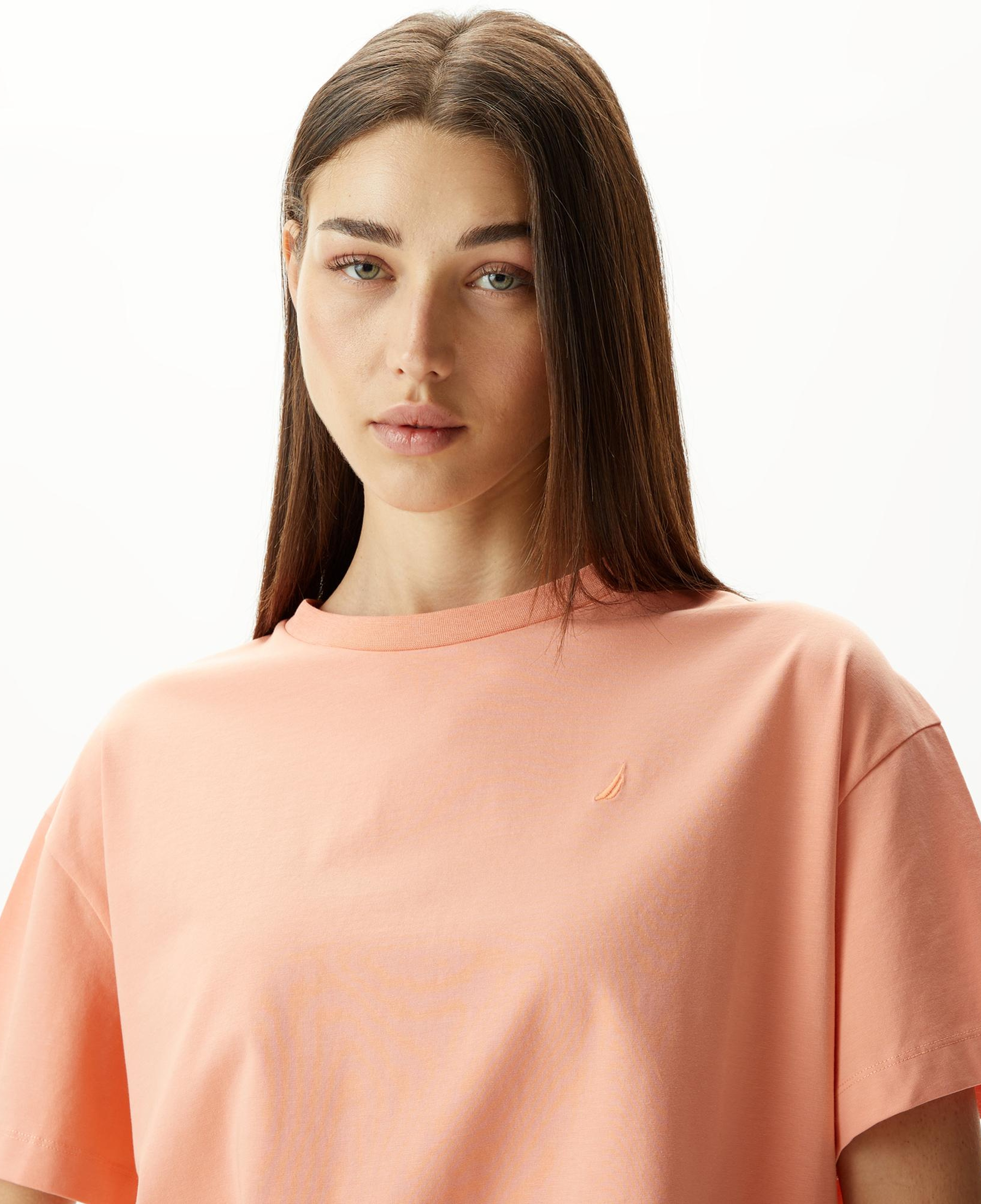 Nautica Kadın Turuncu Relaxed Fit T-Shirt
