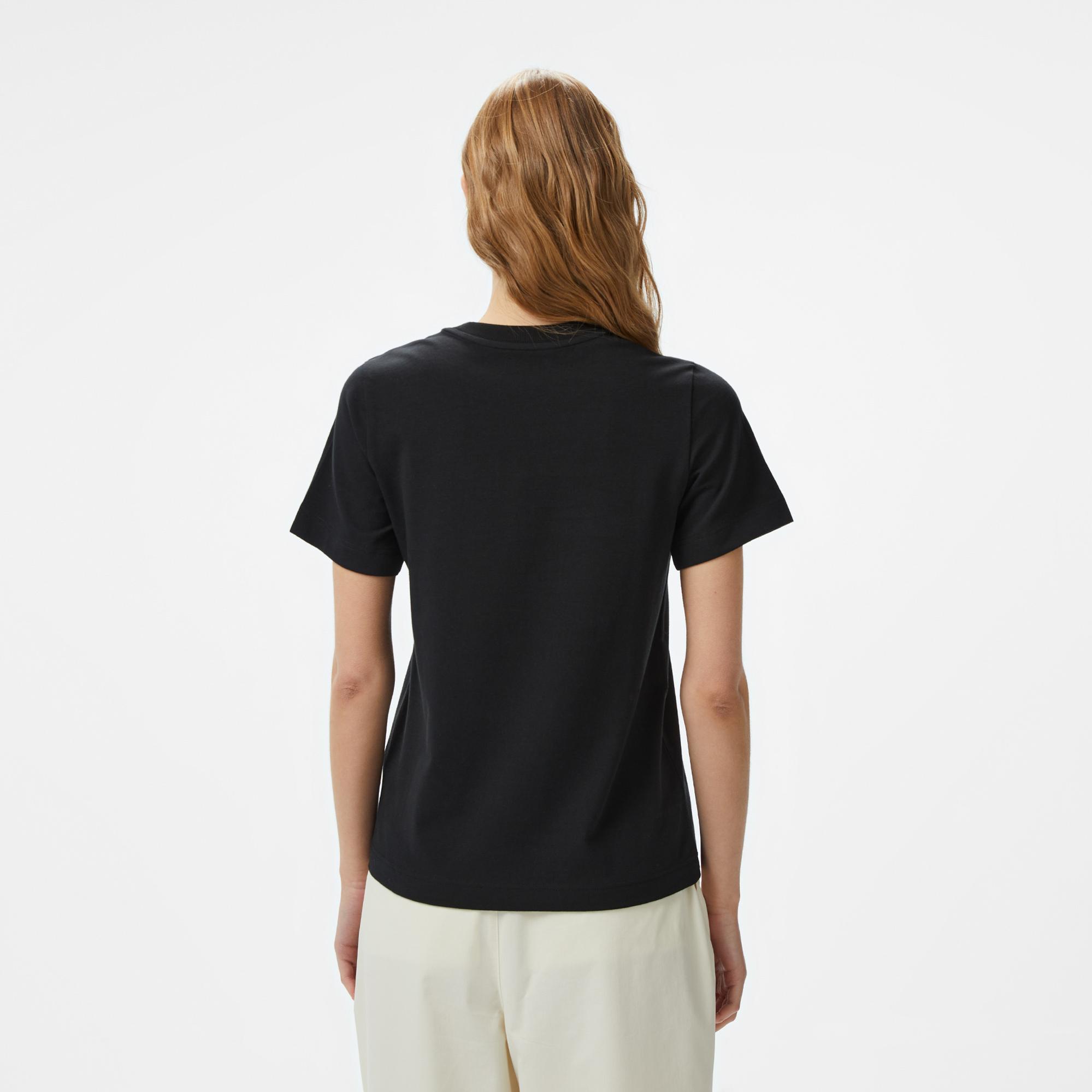 Nautica Kadın Siyah Regular Fit Kısa Kollu T-Shirt