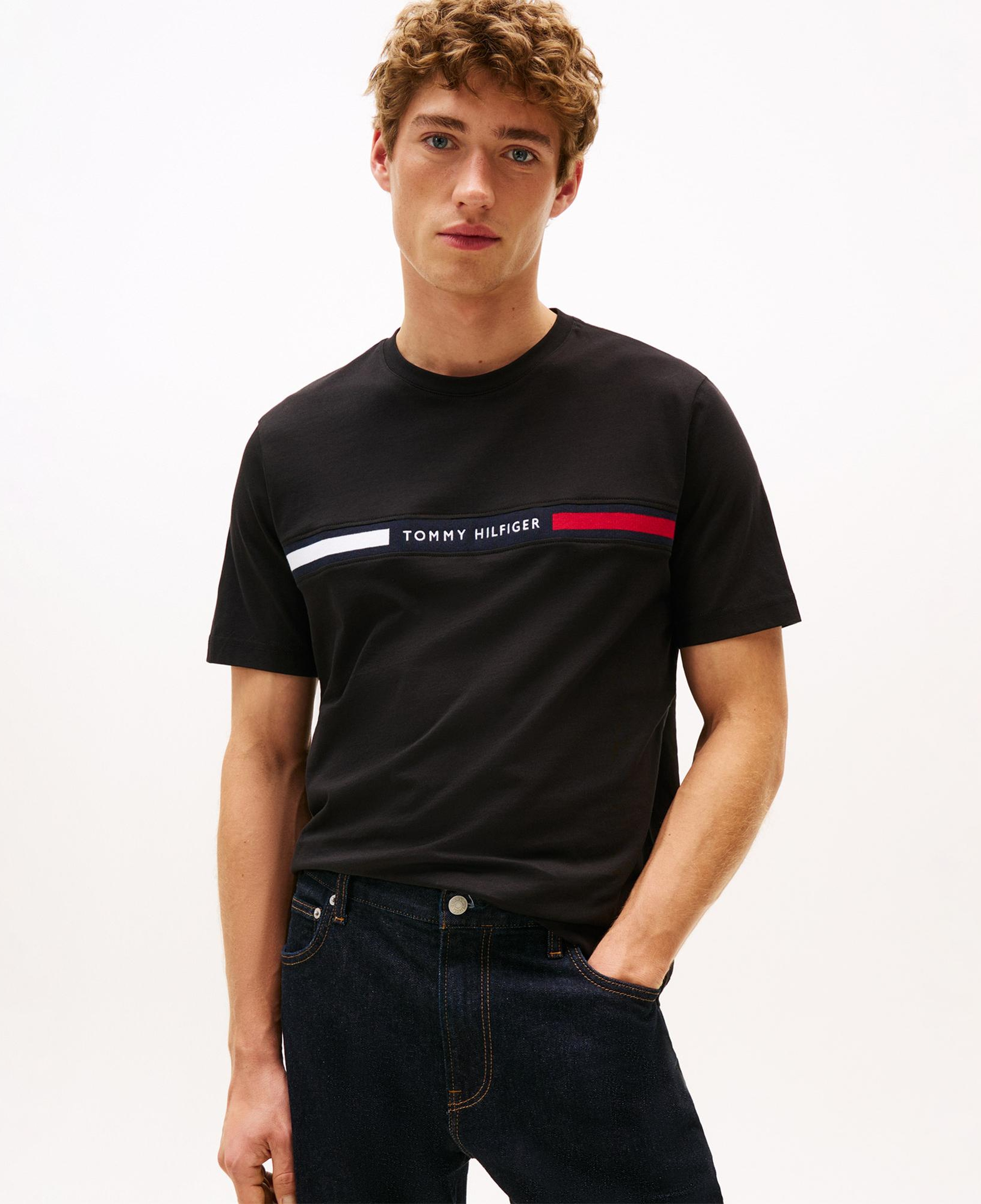 Tommy Hilfiger Brand Love Erkek Siyah T-Shirt