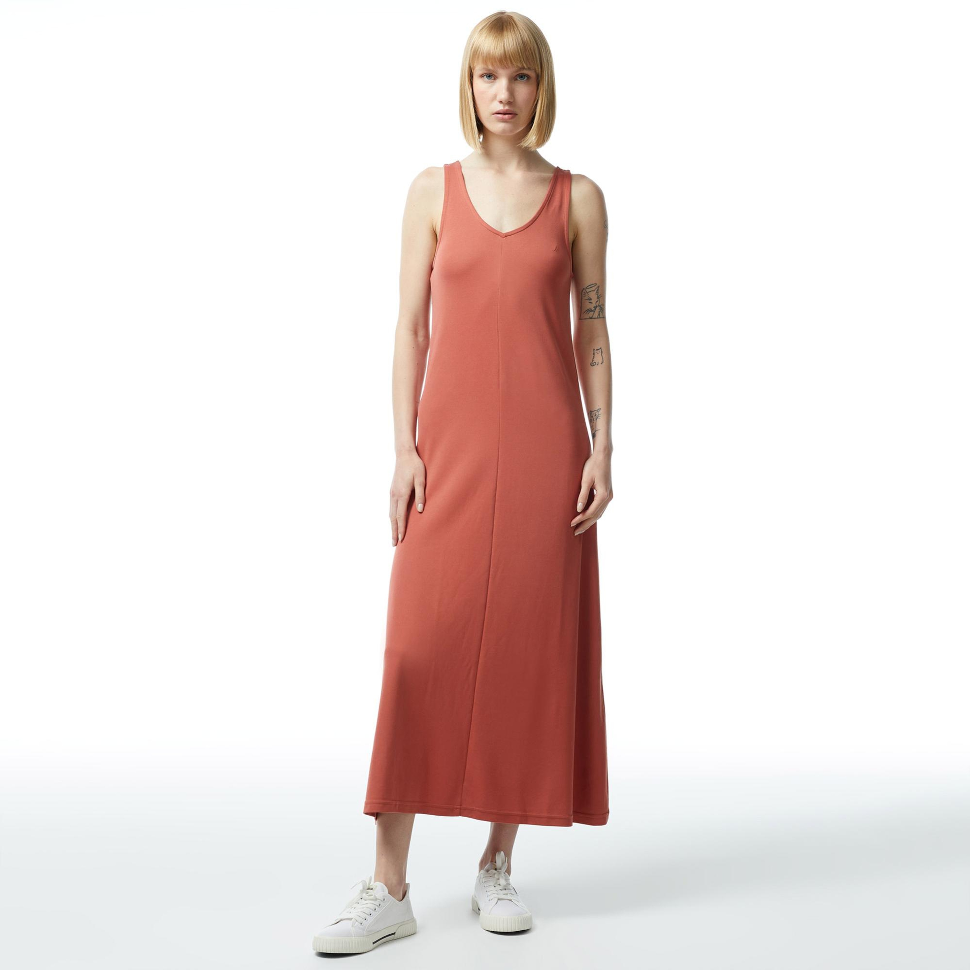 Nautica Kadın Pembe Standart Fit Askılı Elbise