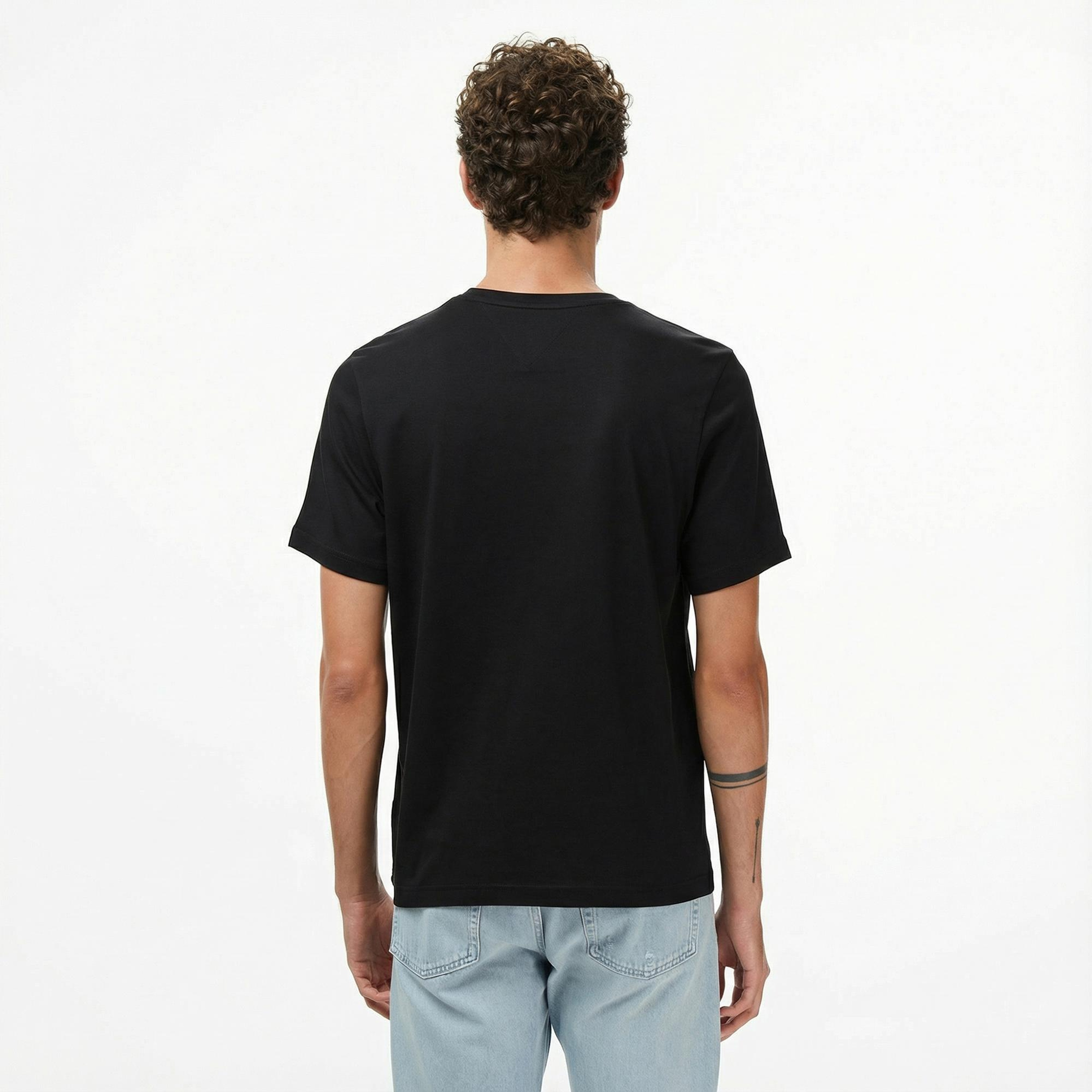 Tommy Hilfiger Cotton Modal Erkek Siyah T-Shirt