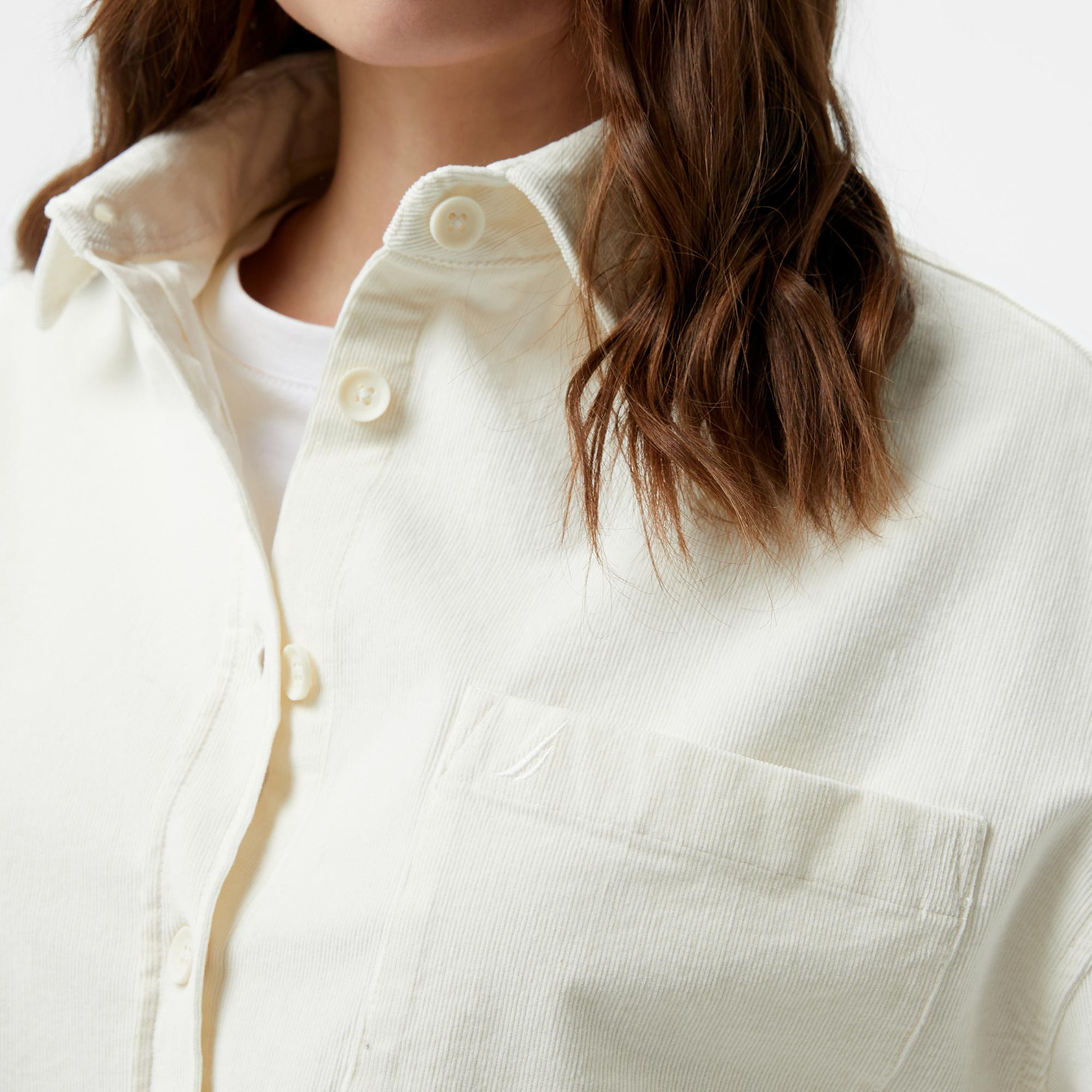 Nautica Kadın Beyaz Regular Fit Gömlek