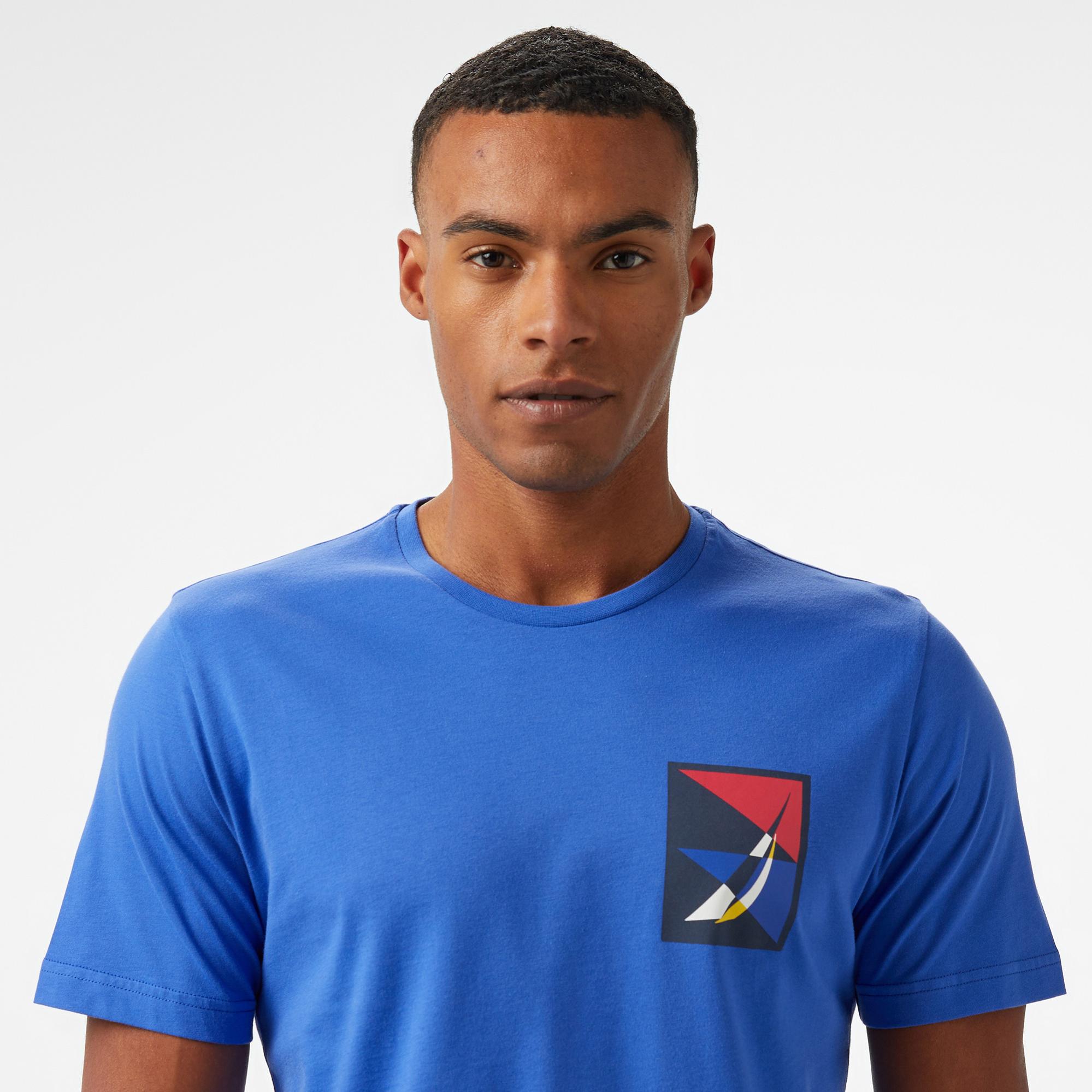 Nautica Erkek Mavi Regular Fit T-Shirt