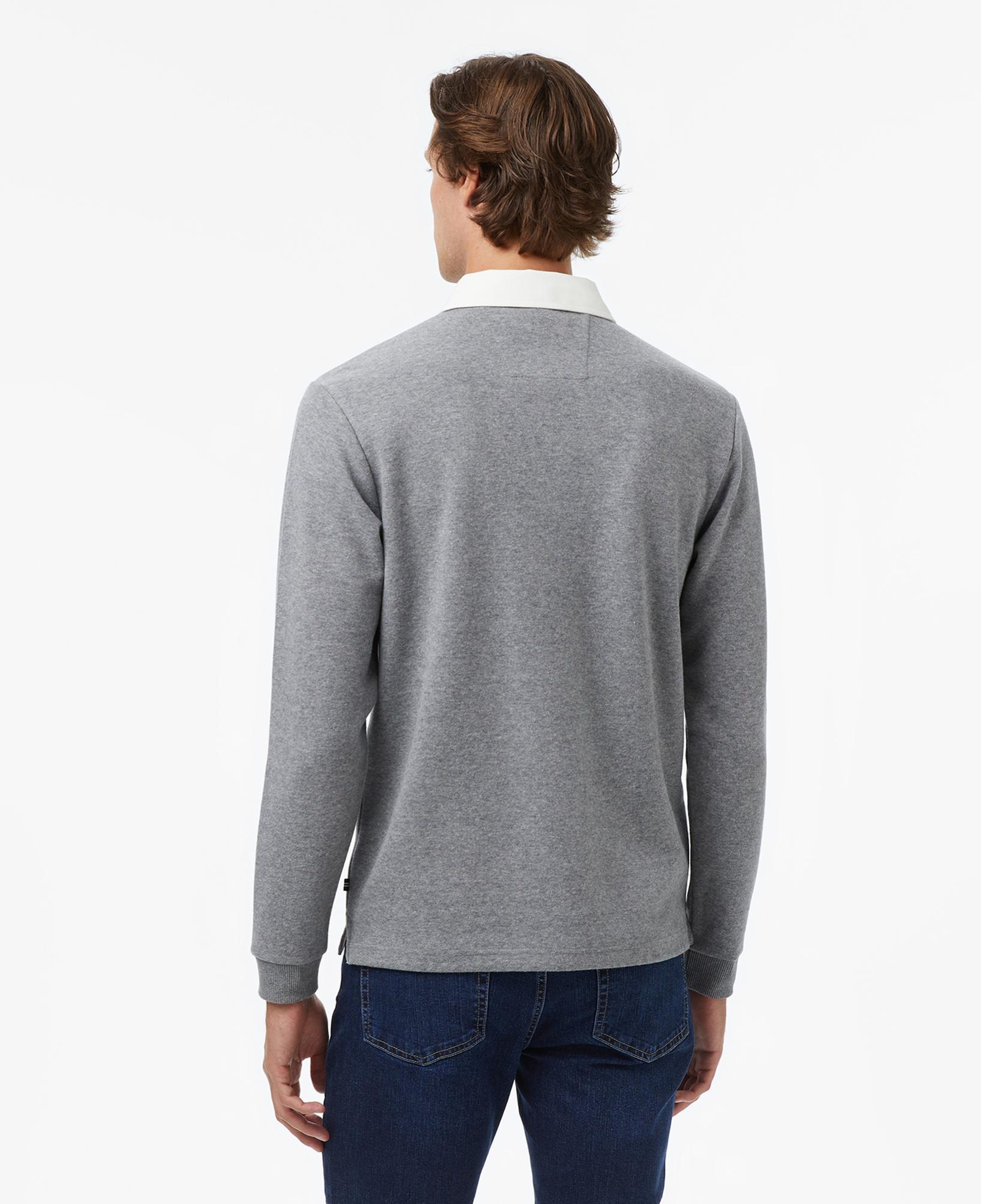 Nautica Erkek Gri Classic Fit Uzun Kollu Polo Yaka T-Shirt