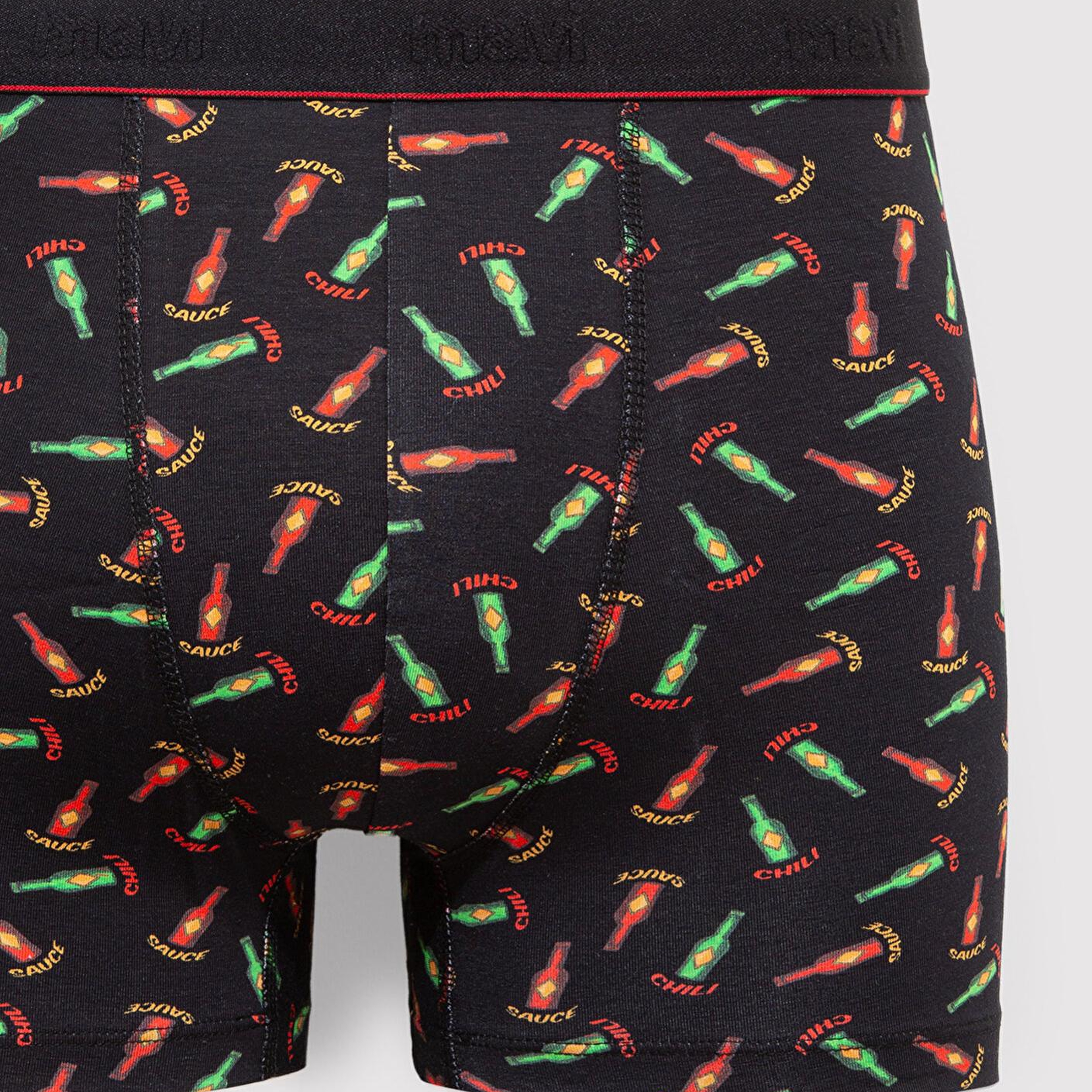 Mavi Baskılı Siyah Boxer 0911822-900