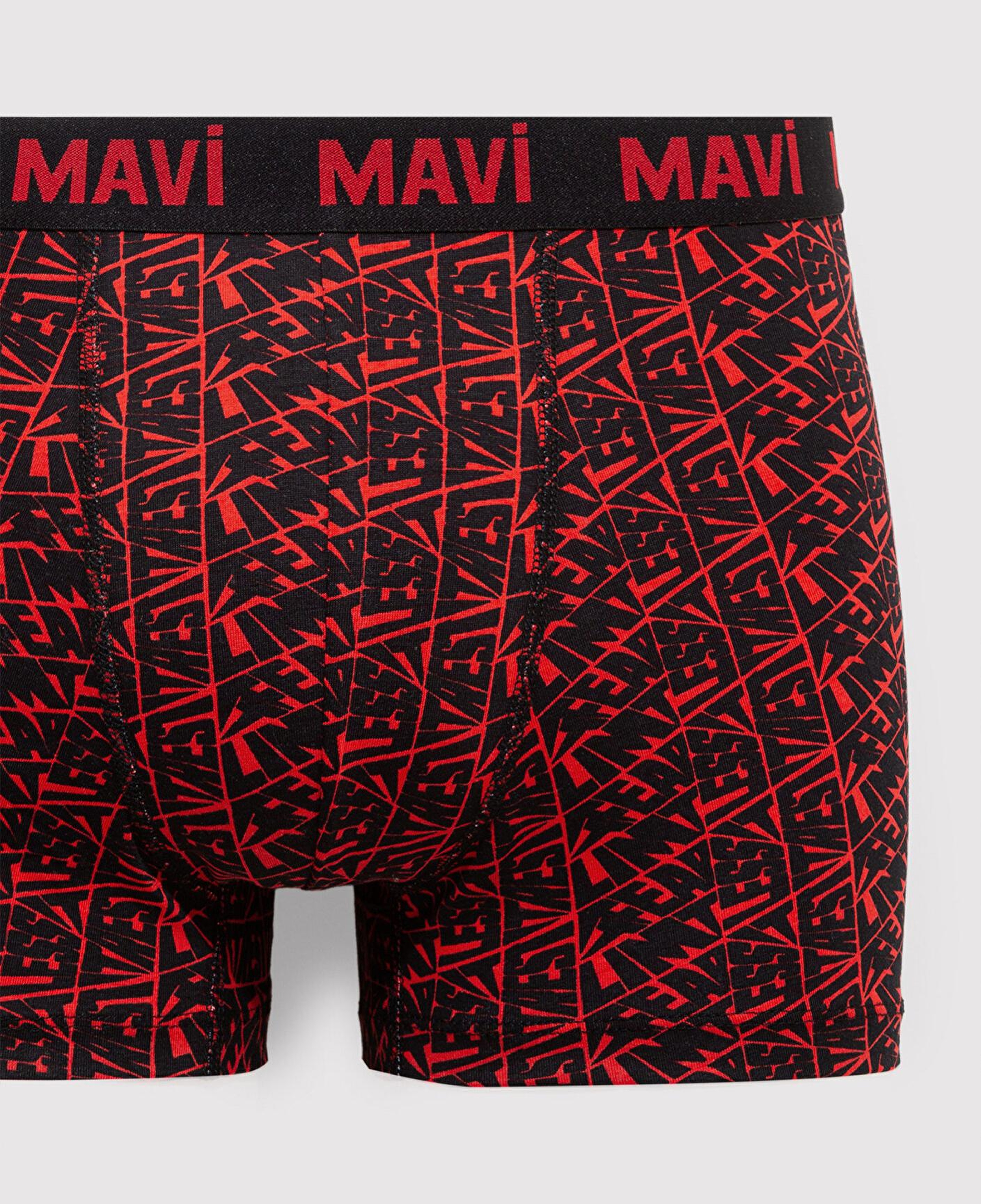 Mavi Baskılı Kırmızı Boxer 0911849-25111