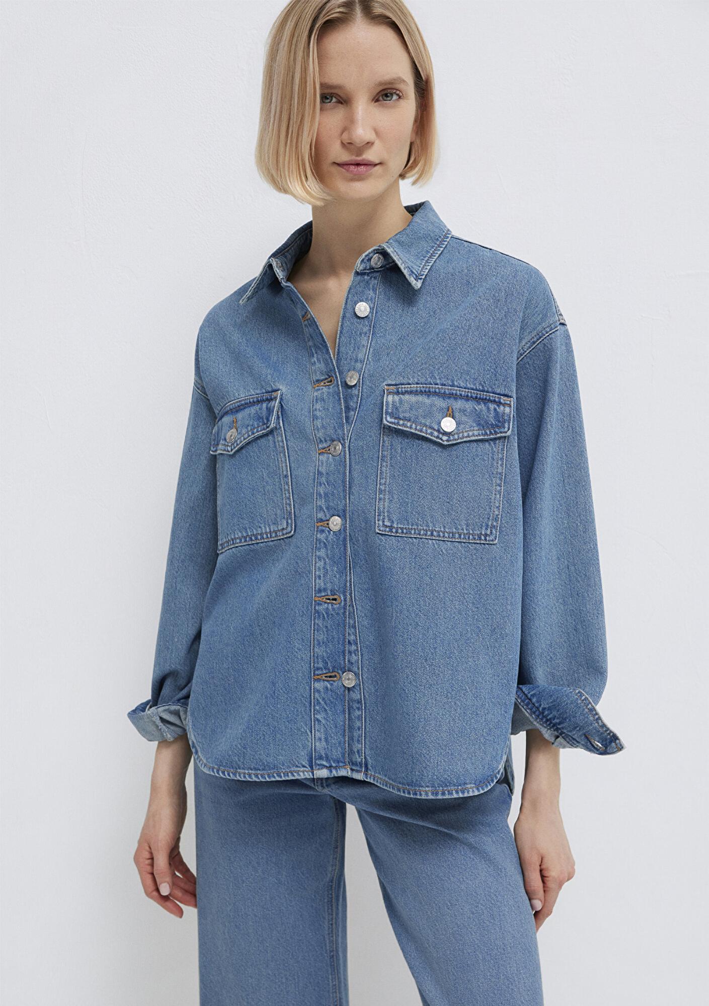 Mavi Bekka Classic Denim Indigo Mavisi Jean Gömlek Boyfriend 1211000-89250