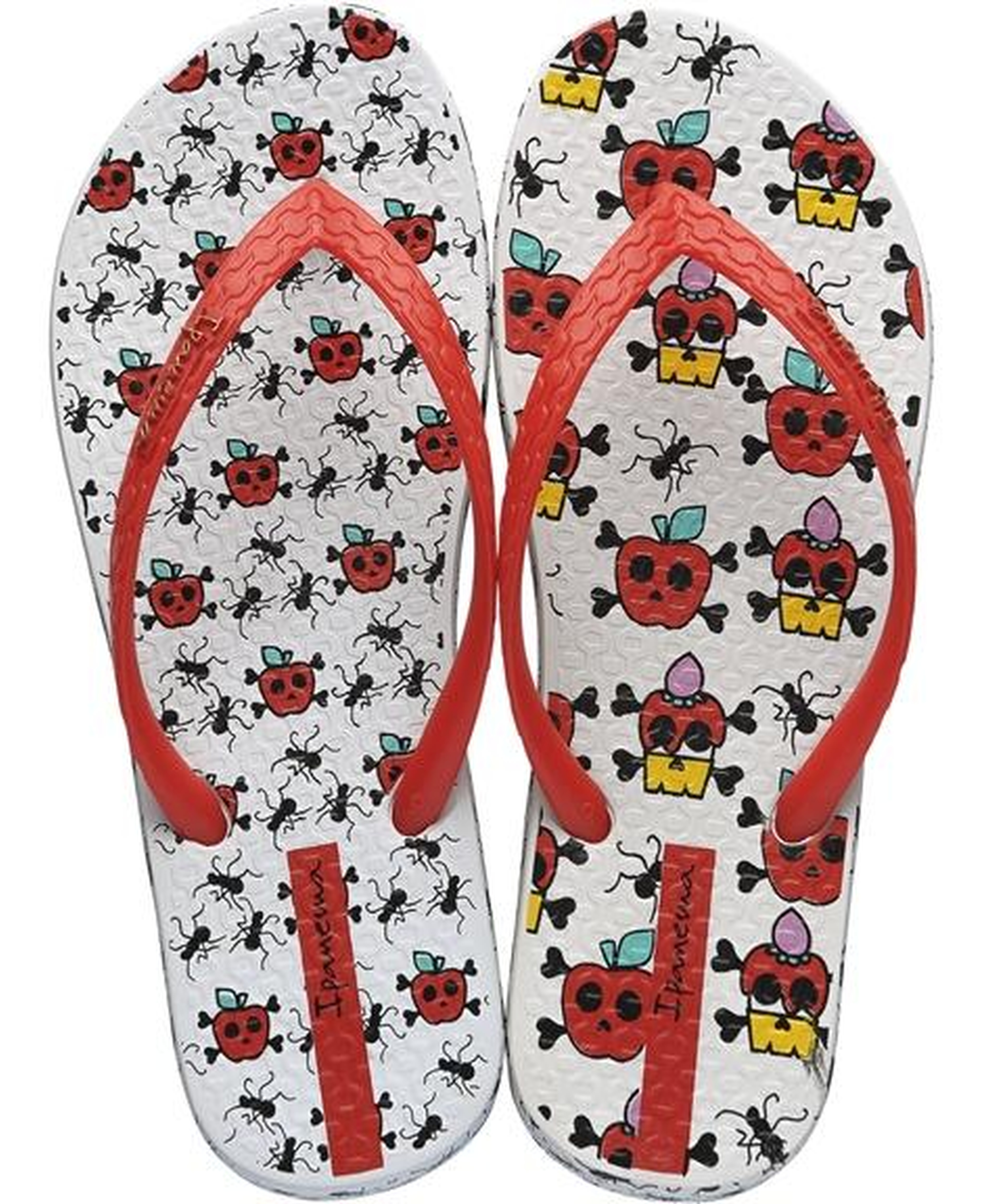 Unique II Çocuk Parmak Arası Terlik Beyaz Kırmızı 25/36