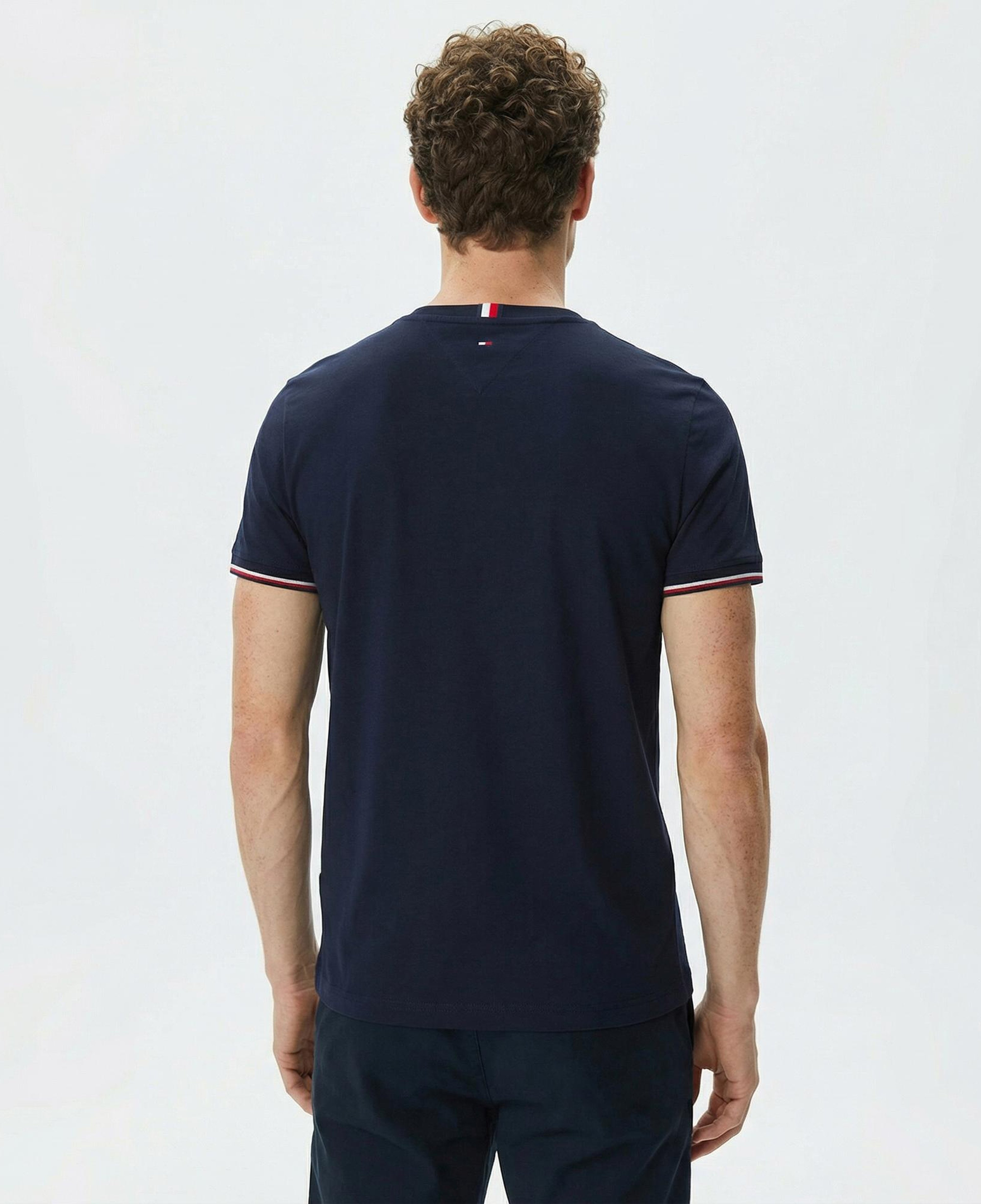Tommy Hilfiger Logo Tipped Erkek Lacivert T-Shirt