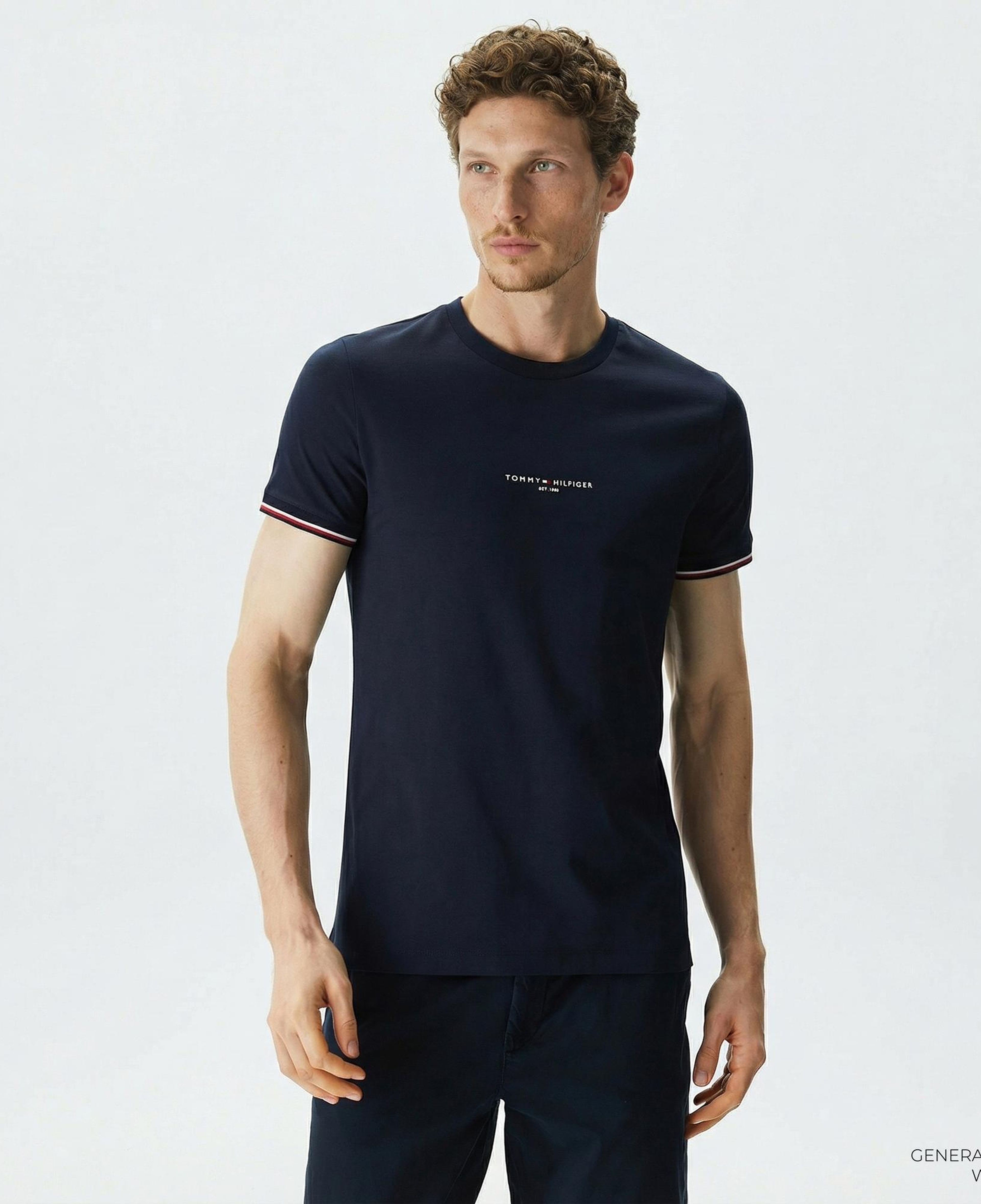 Tommy Hilfiger Logo Tipped Erkek Lacivert T-Shirt