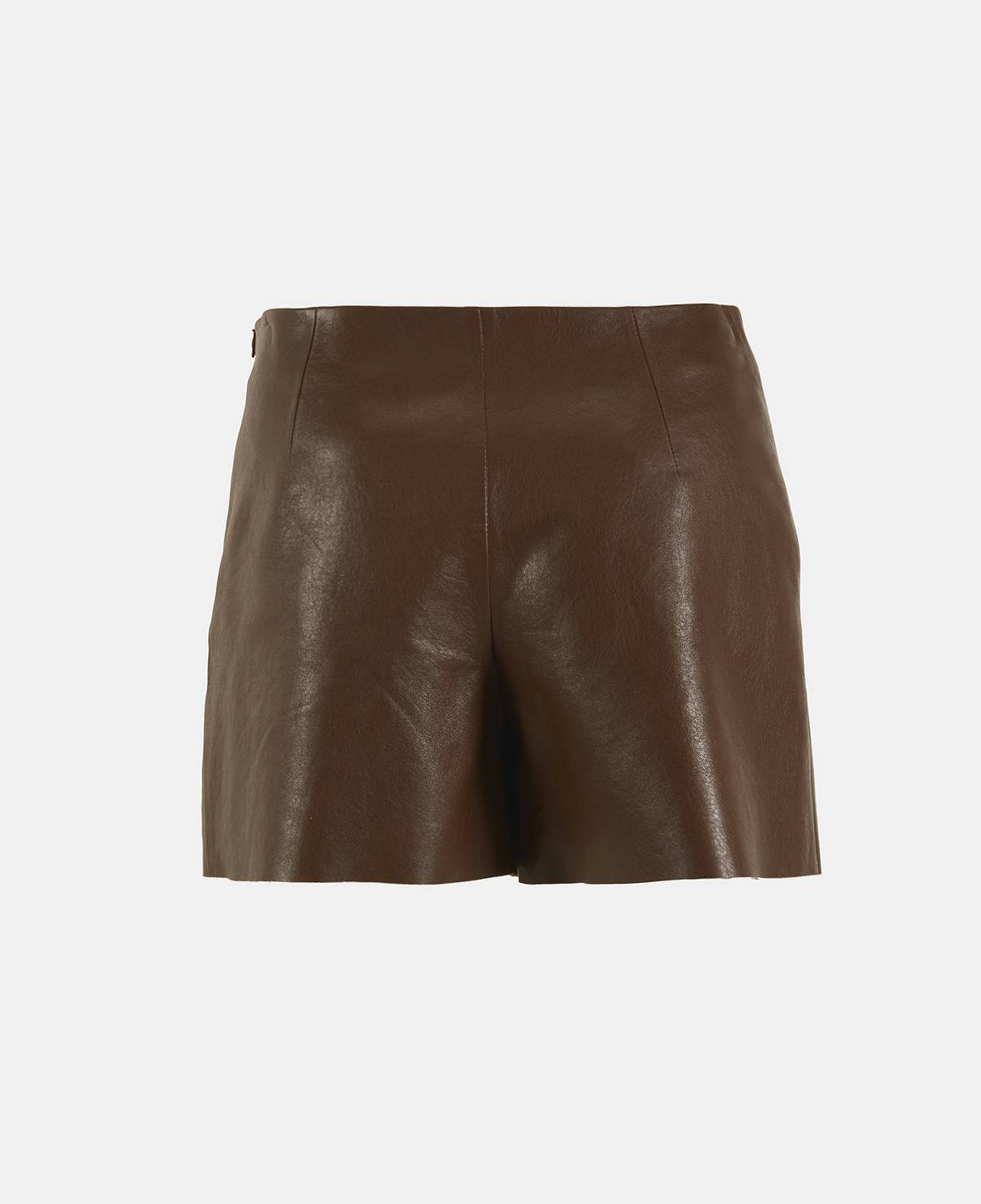 Limited Edition Kadın Taba Deri Şort Etek