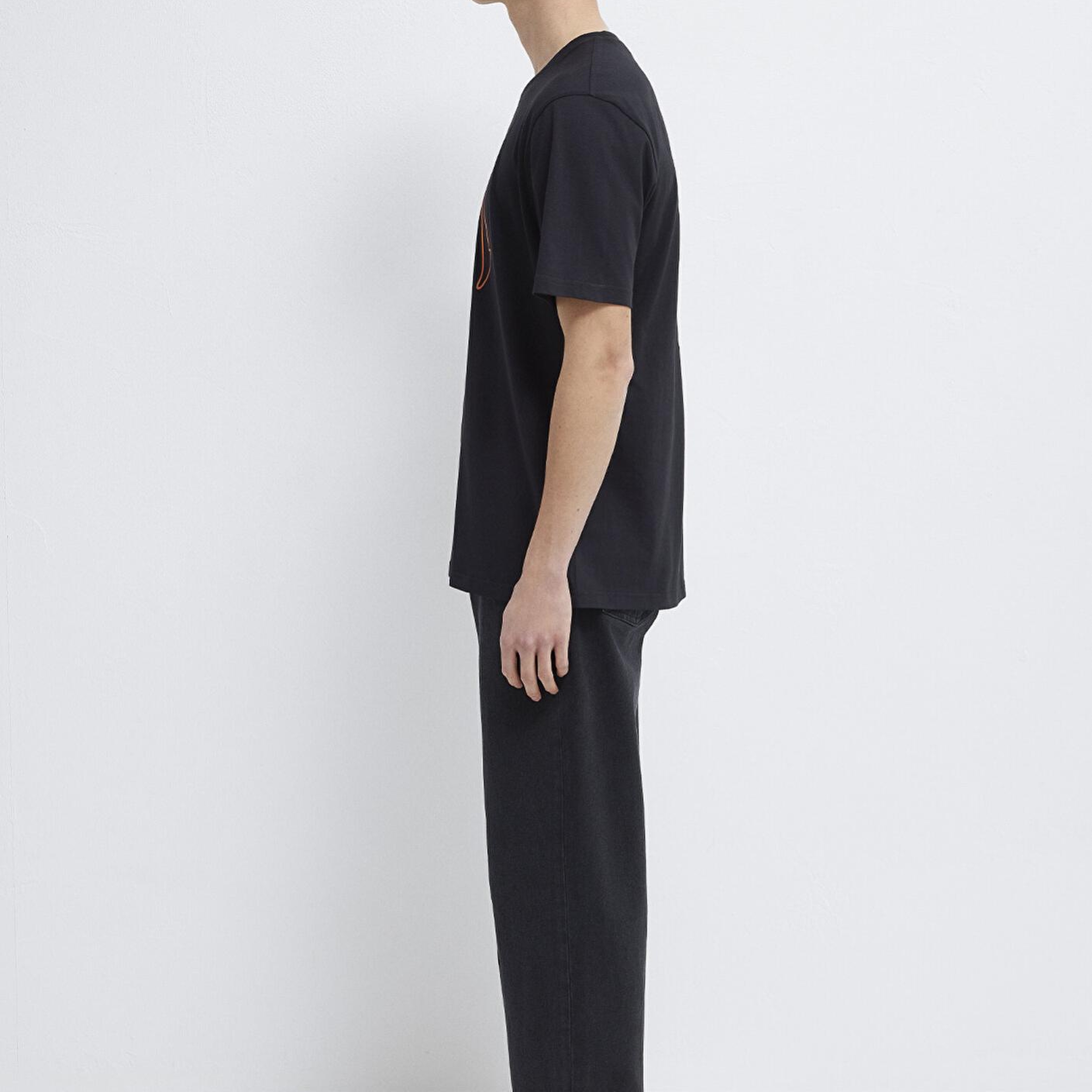 Mavi Mavi Logo Baskılı Siyah Tişört Regular Fit / Normal Kesim 0610635-900