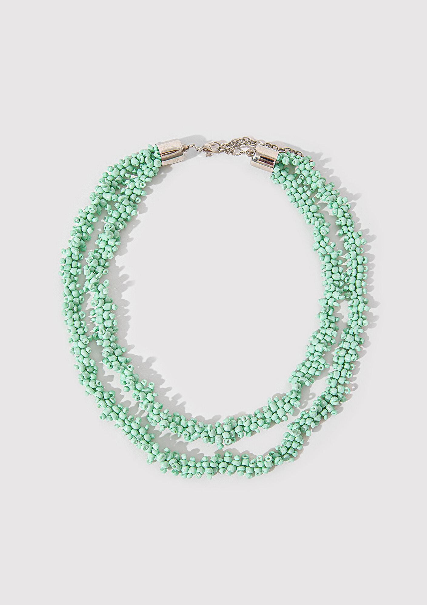 Mavi Yeşil Boncuklu Kolye 1913144-82954