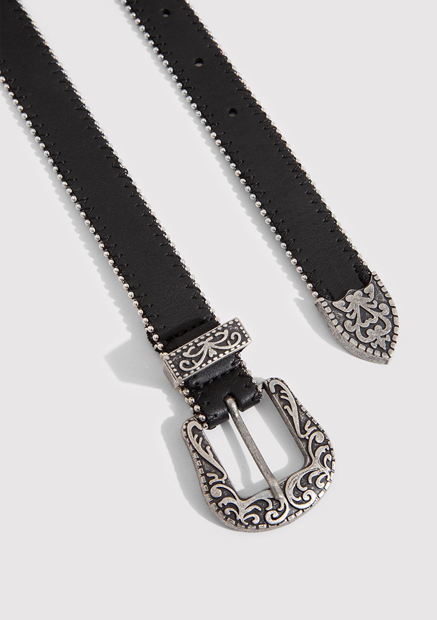 Mavi Siyah Suni Deri Kemer 1913108-900