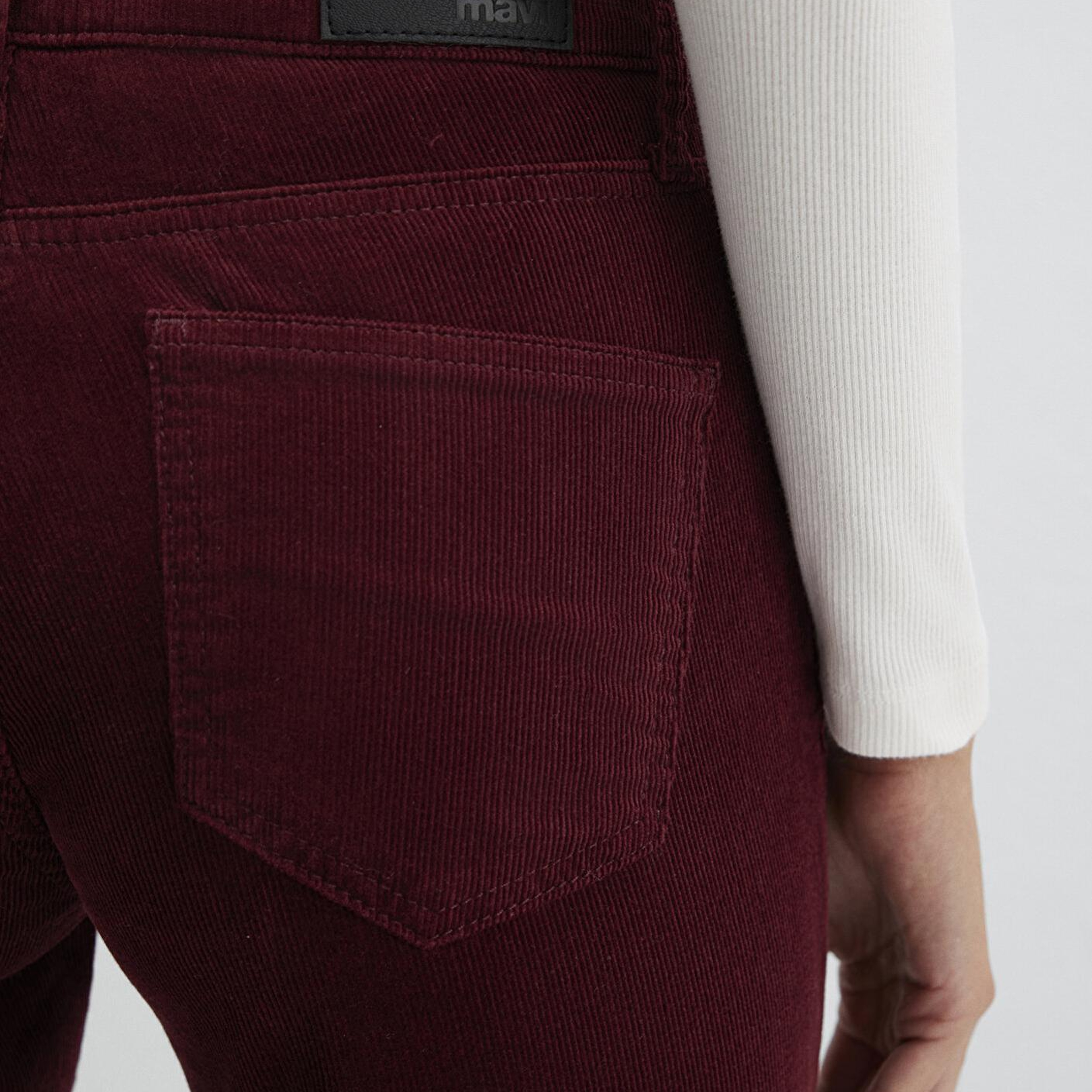 Mavi Molly Bordo Kadife Pantolon 1013689467