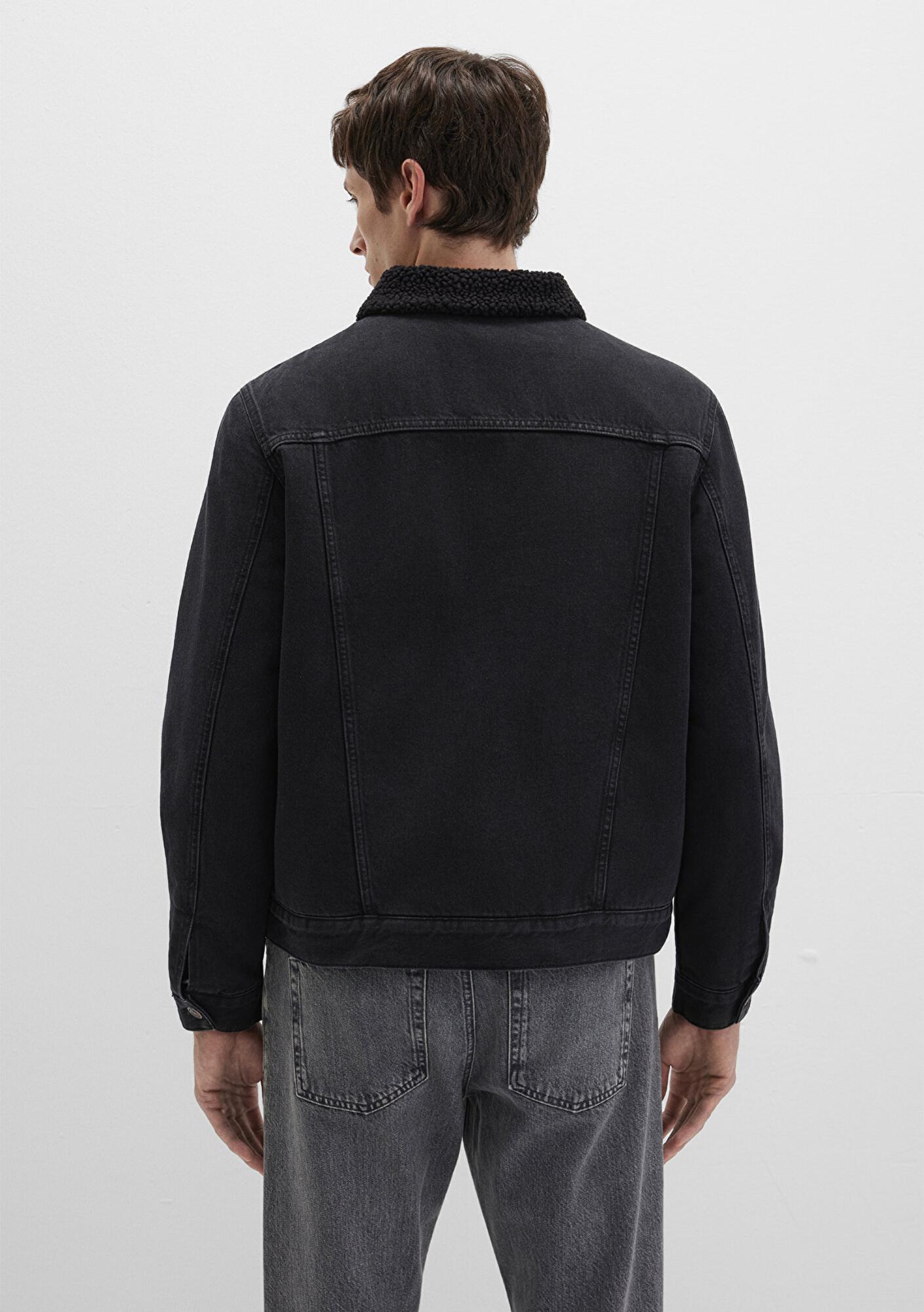 Mavi Zander Classic Denim Siyah Suni Kürklü Jean Ceket 0111214-89117