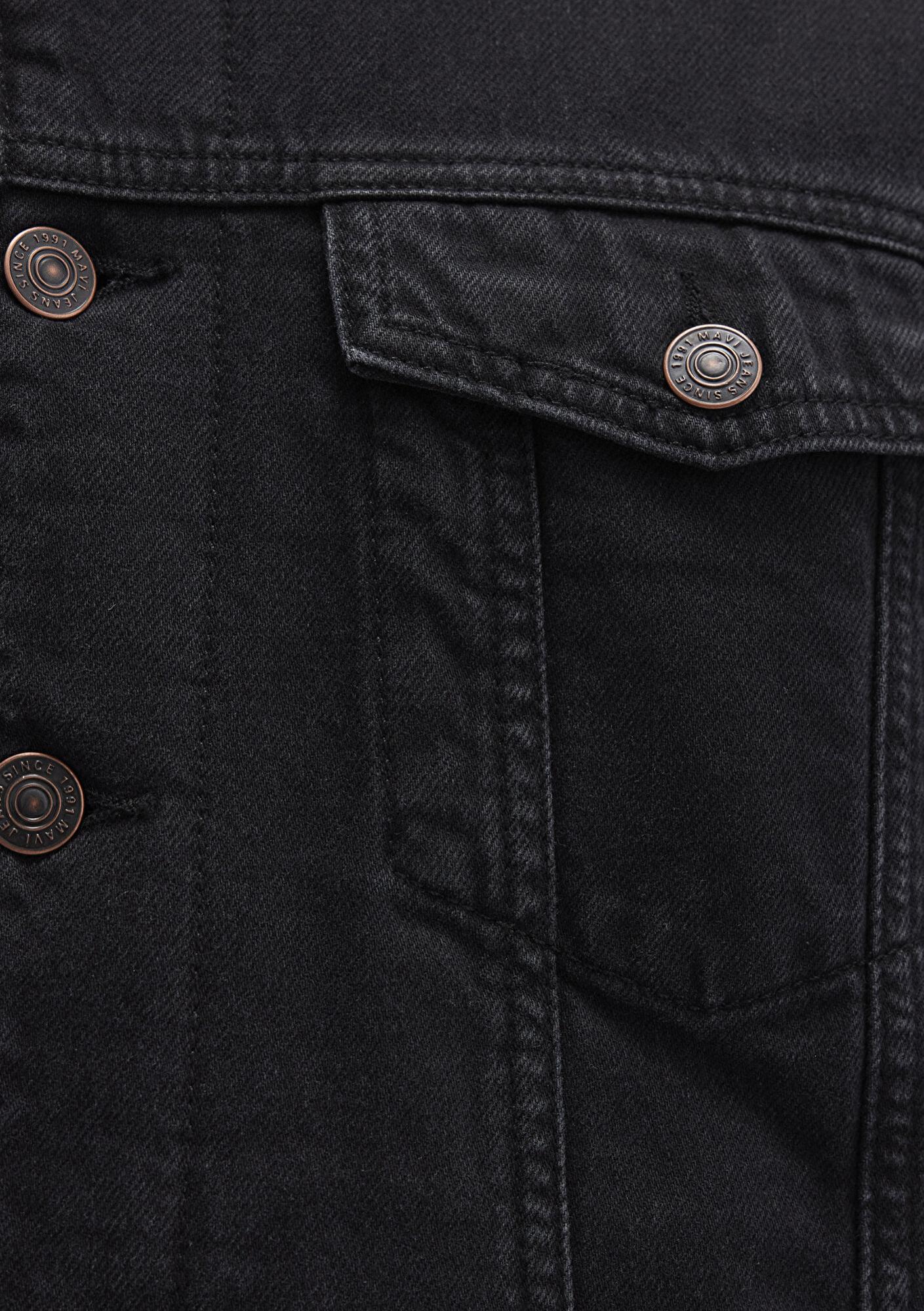 Mavi Zander Classic Denim Siyah Suni Kürklü Jean Ceket 0111214-89117