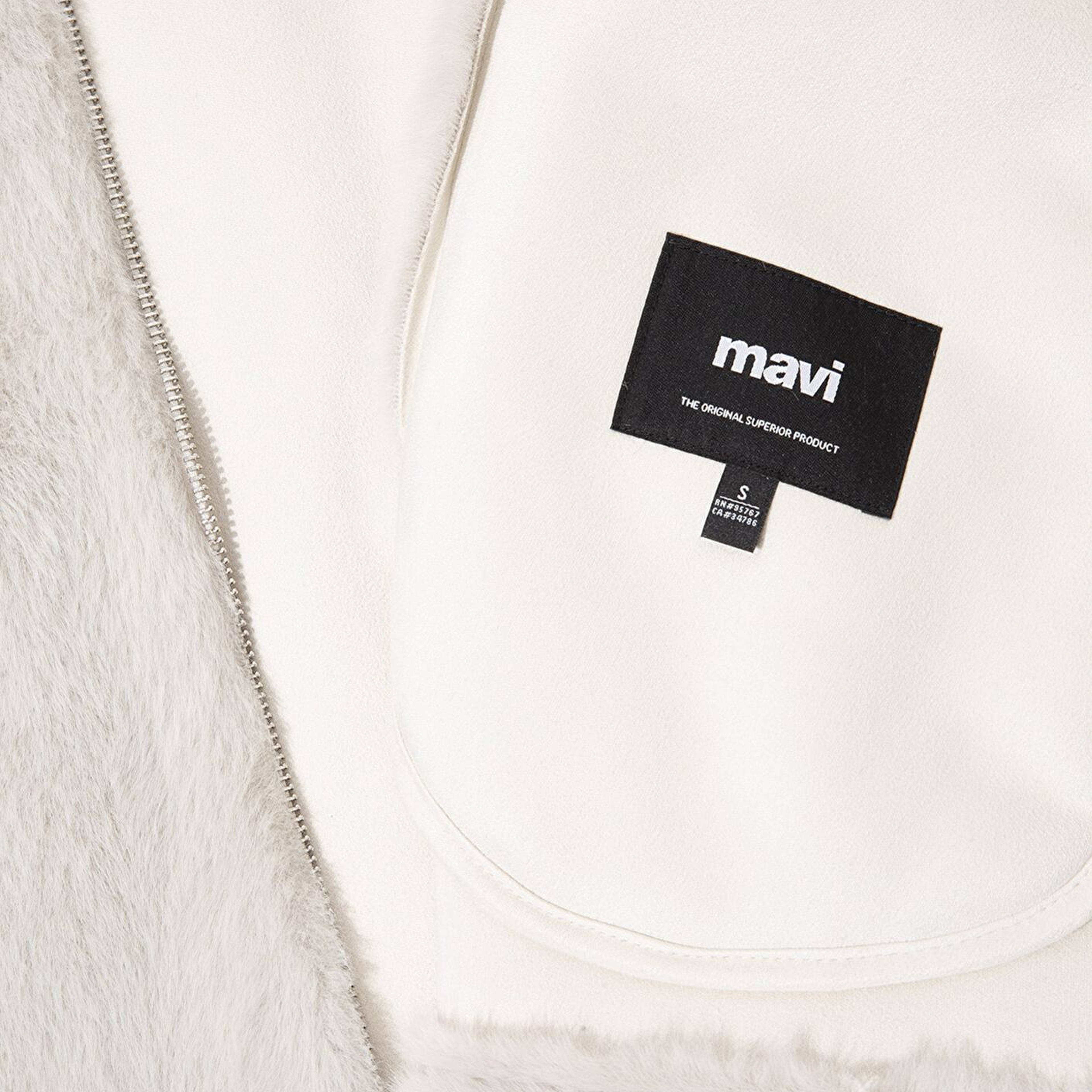 Mavi Açık Gri Peluş Ceket Oversize / Geniş Kesim 1110597-70037