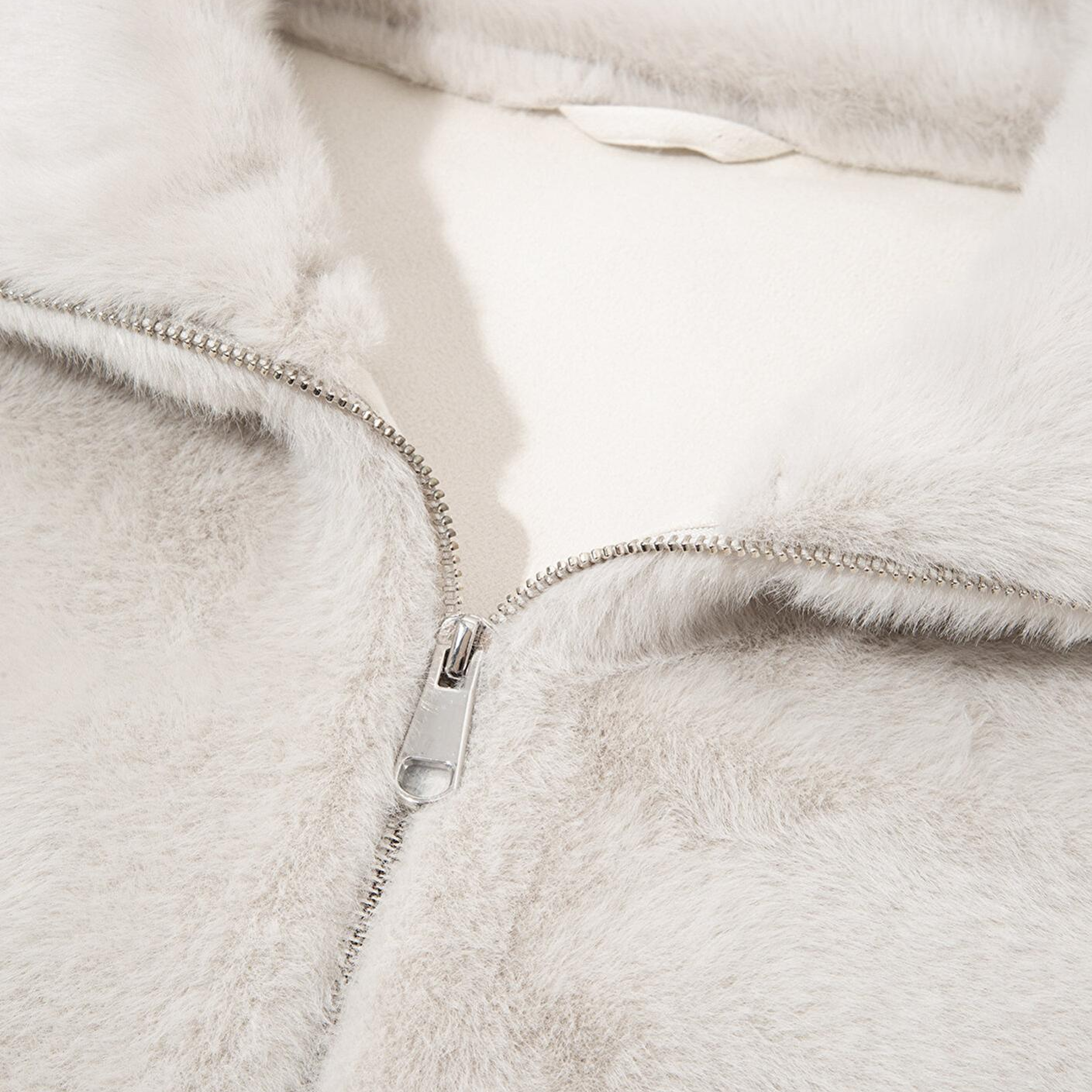 Mavi Açık Gri Peluş Ceket Oversize / Geniş Kesim 1110597-70037