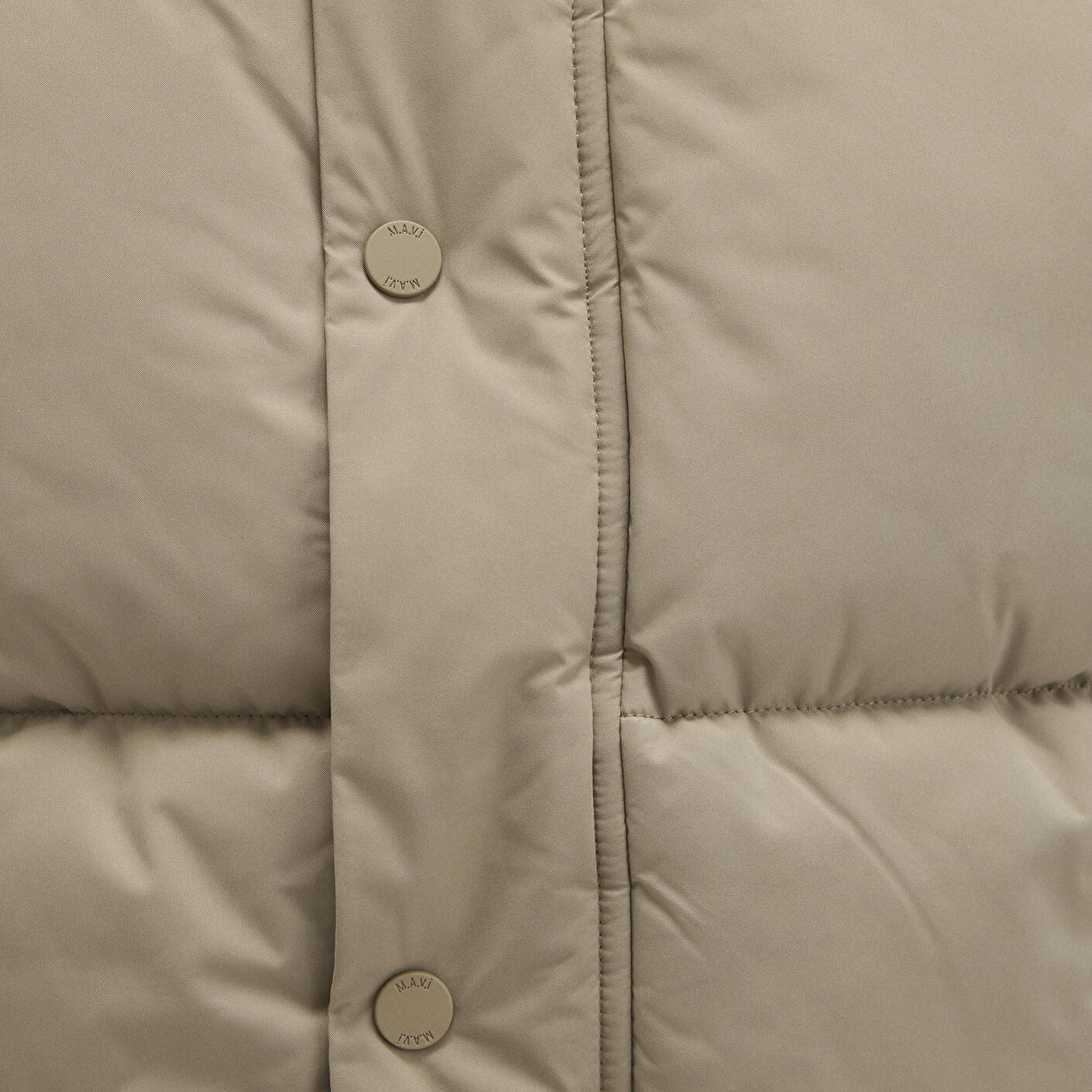 Mavi Kapüşonlu Bej Şişme Yelek Regular Fit / Normal Kesim 0110306-86749