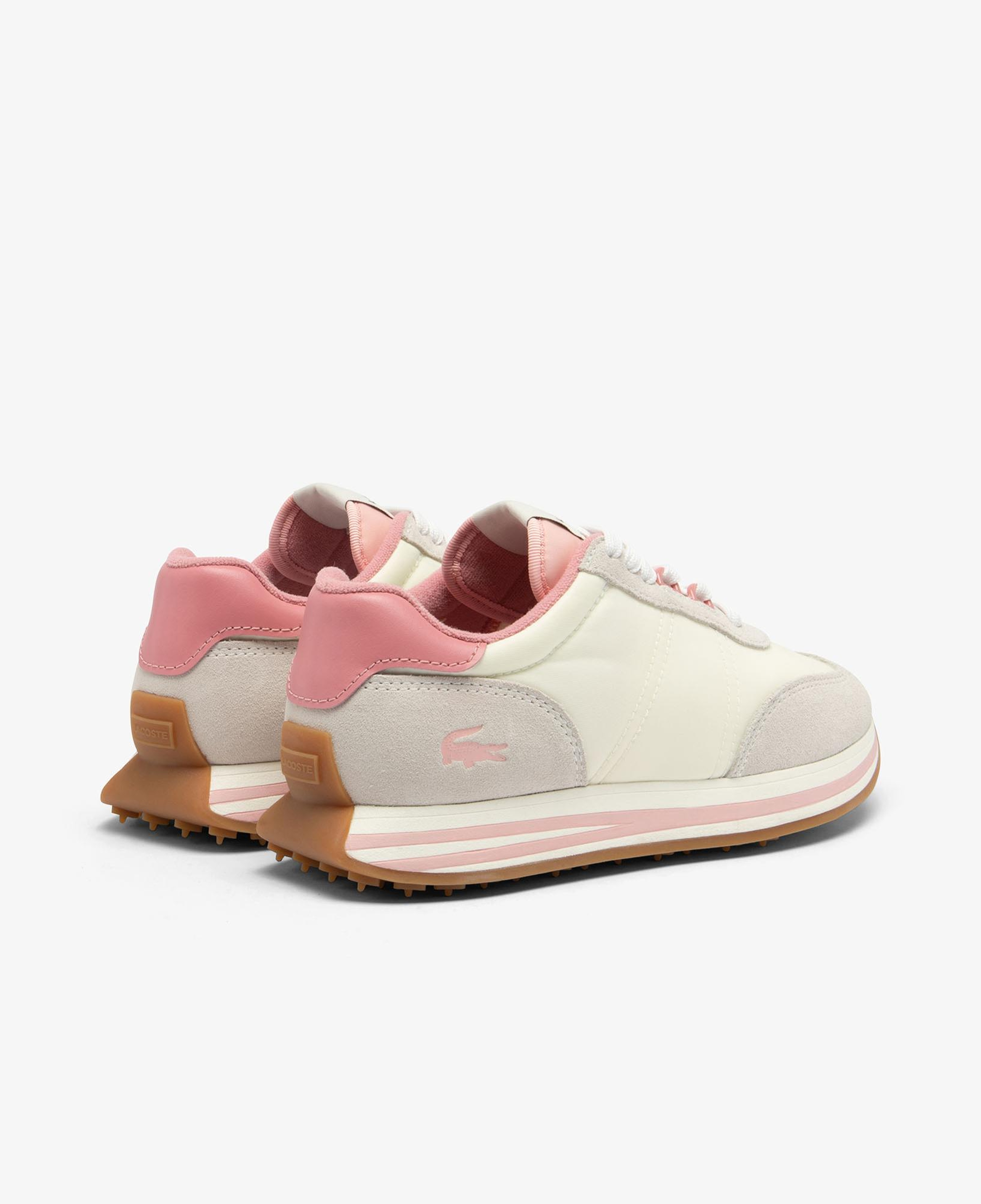 Lacoste L-Spin Stripe Sole Kadın Bej Sneaker