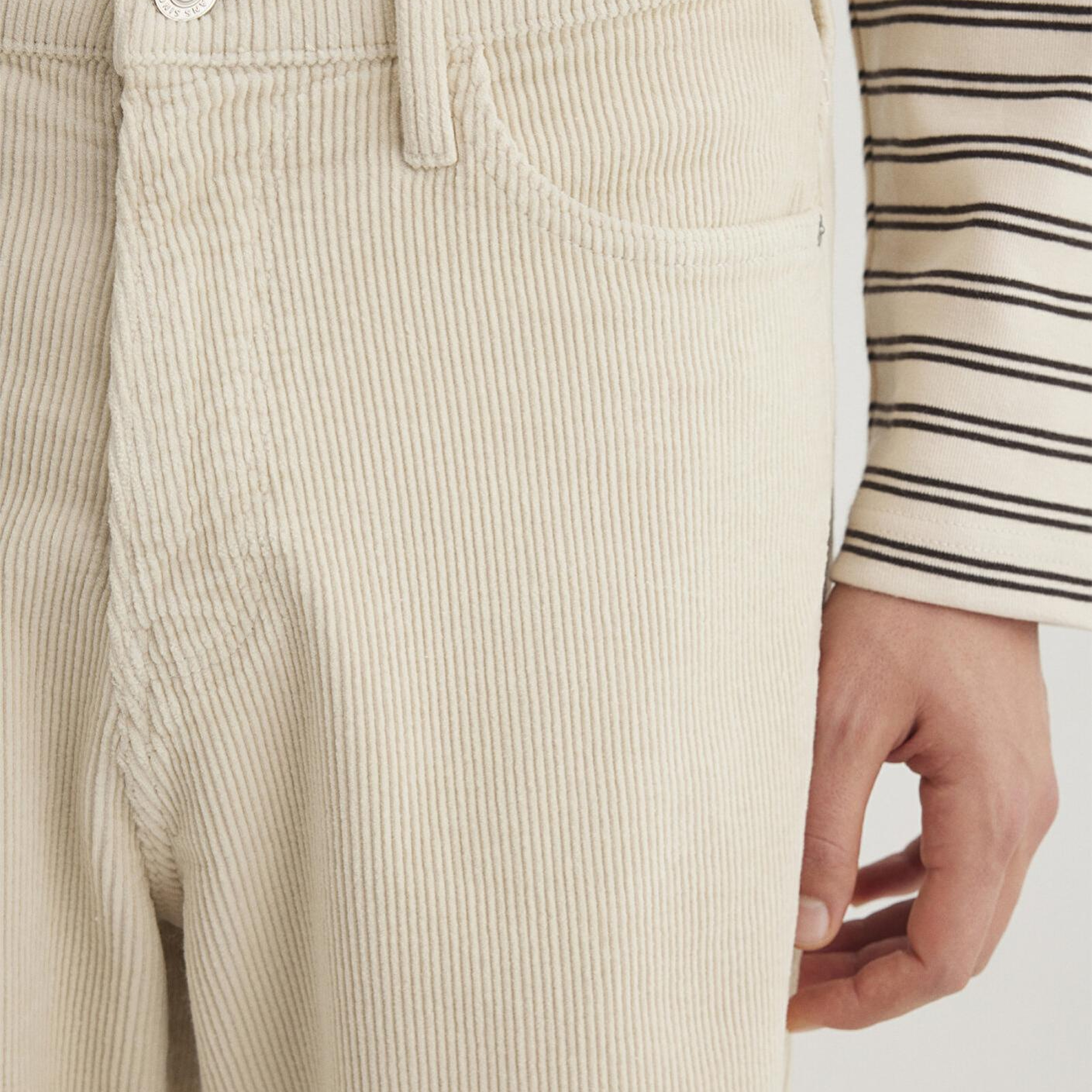 Mavi Atlanta Street Ekru Kadife Pantolon 0010305-89111