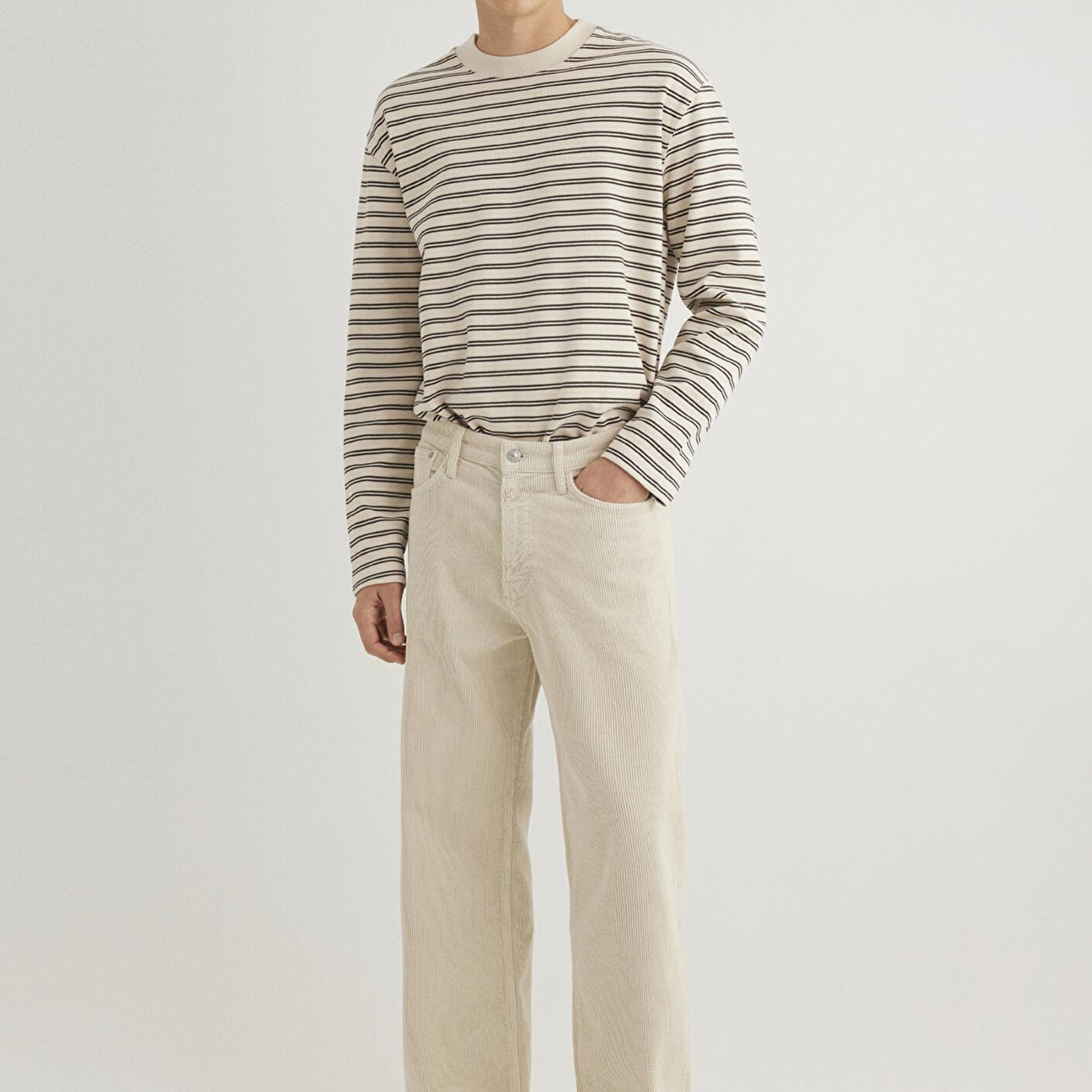 Mavi Atlanta Street Ekru Kadife Pantolon 0010305-89111