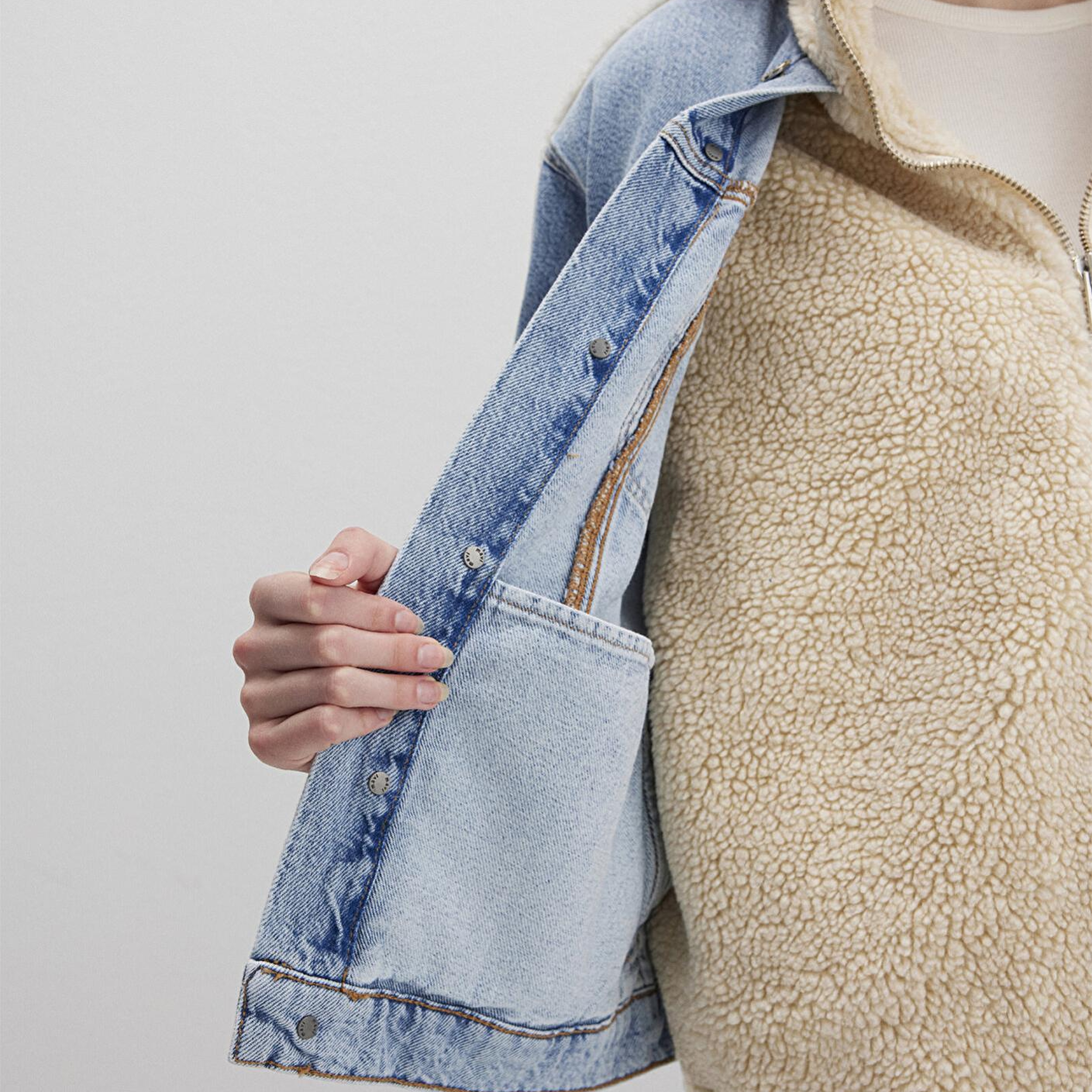 Mavi Rubina 90lar Açık Mavi Suni Kürklü  Jean Ceket 1110278-88589