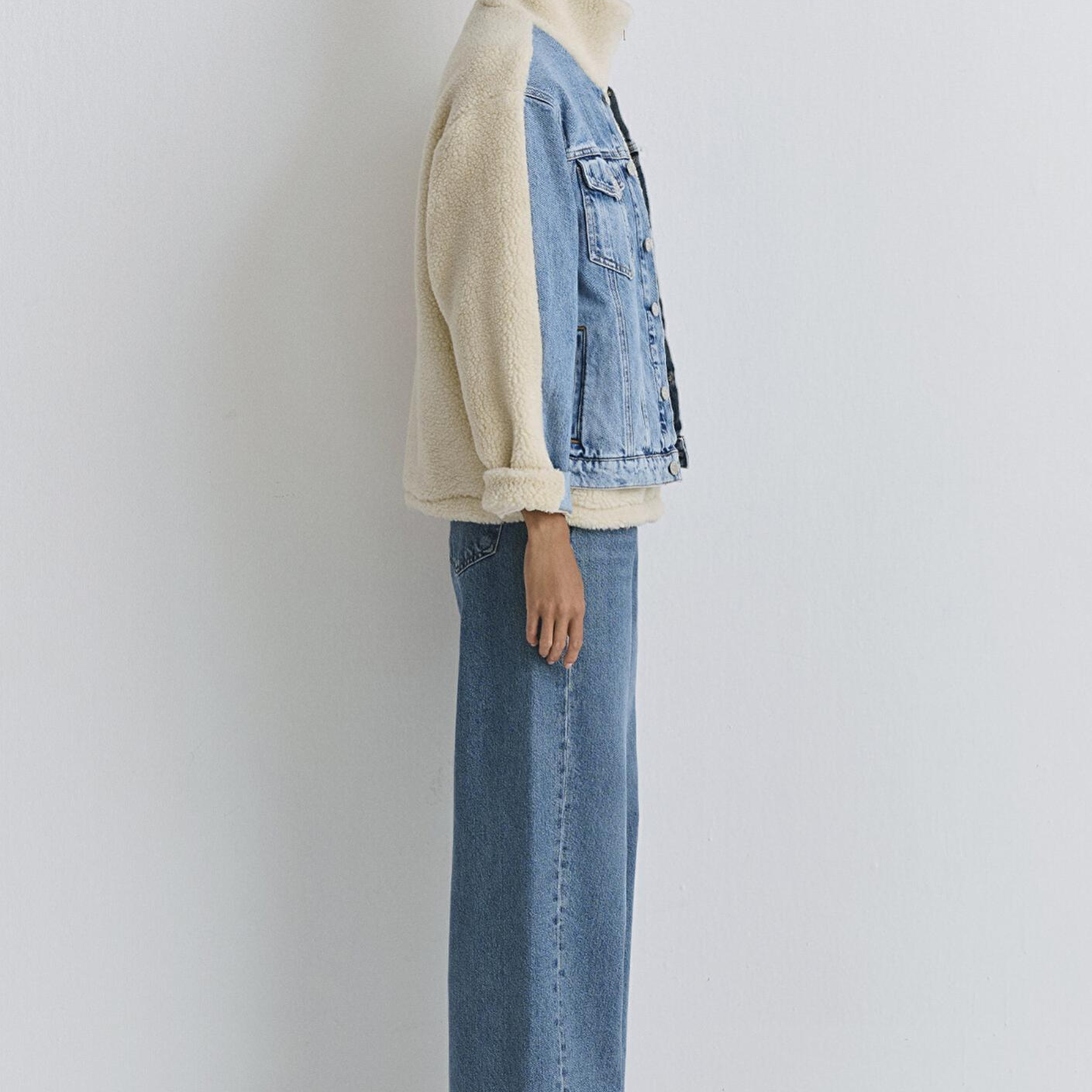 Mavi Rubina 90lar Açık Mavi Suni Kürklü  Jean Ceket 1110278-88589