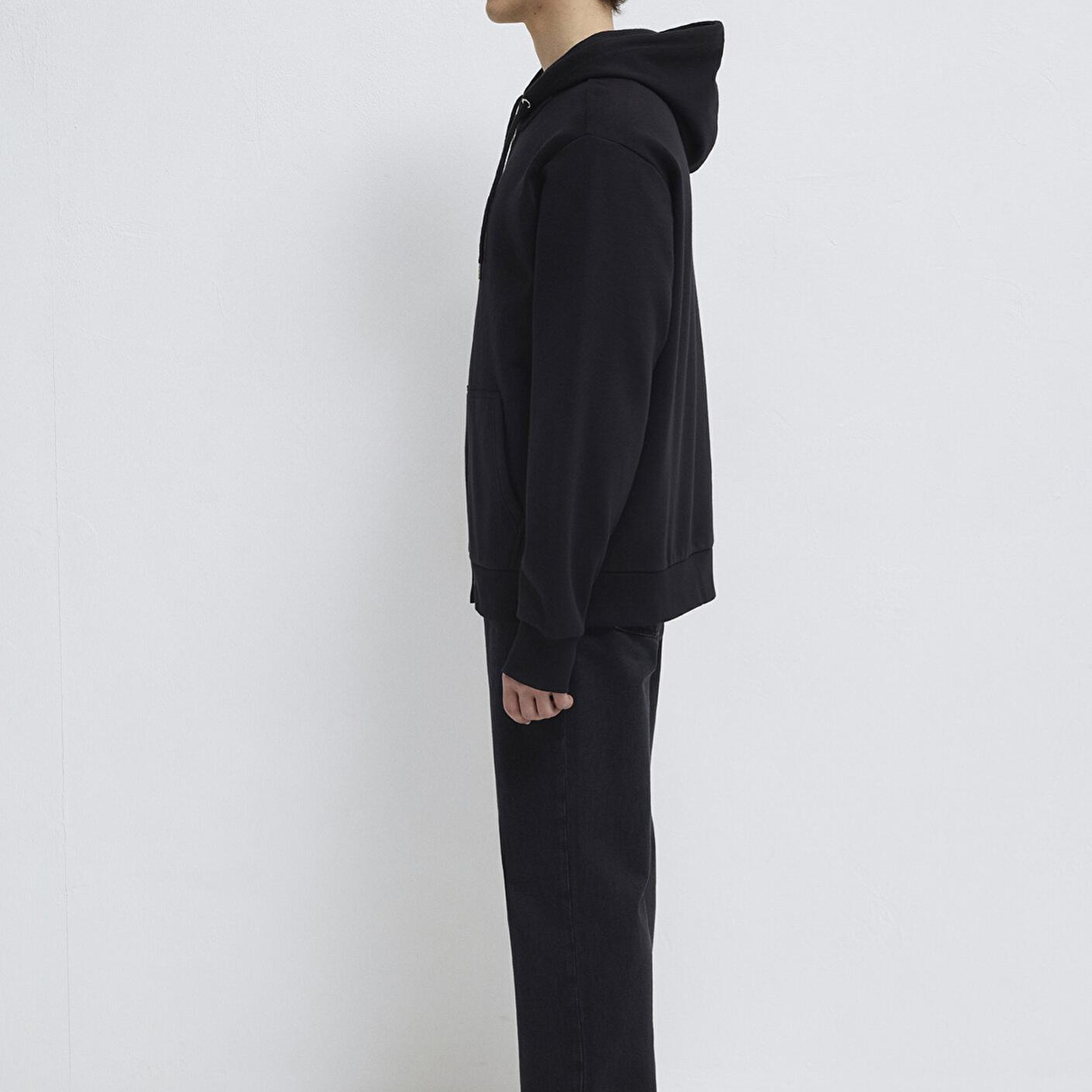 Mavi Kapüşonlu Fermuarlı Siyah Basic Sweatshirt 0S10277-900