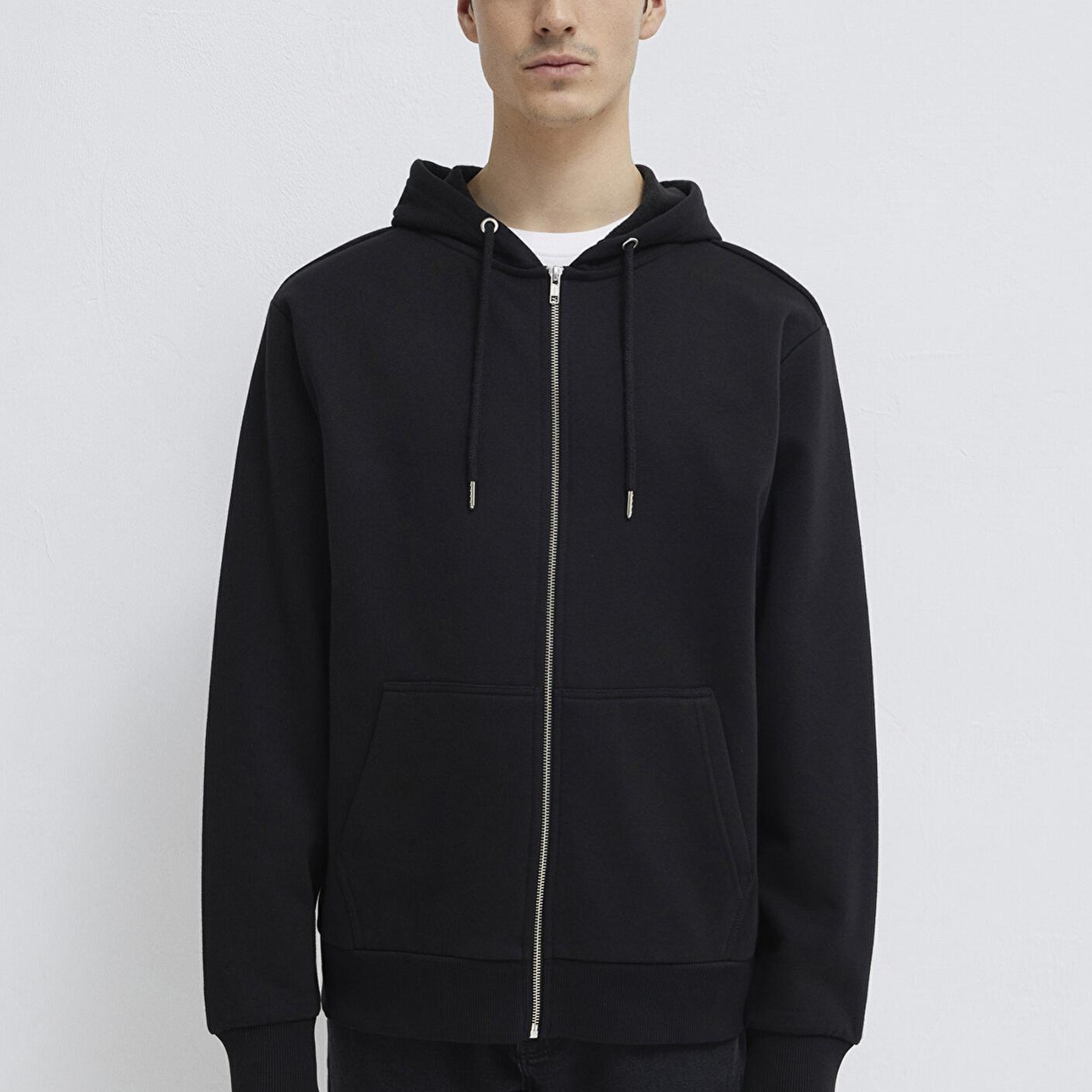 Mavi Kapüşonlu Fermuarlı Siyah Basic Sweatshirt 0S10277-900