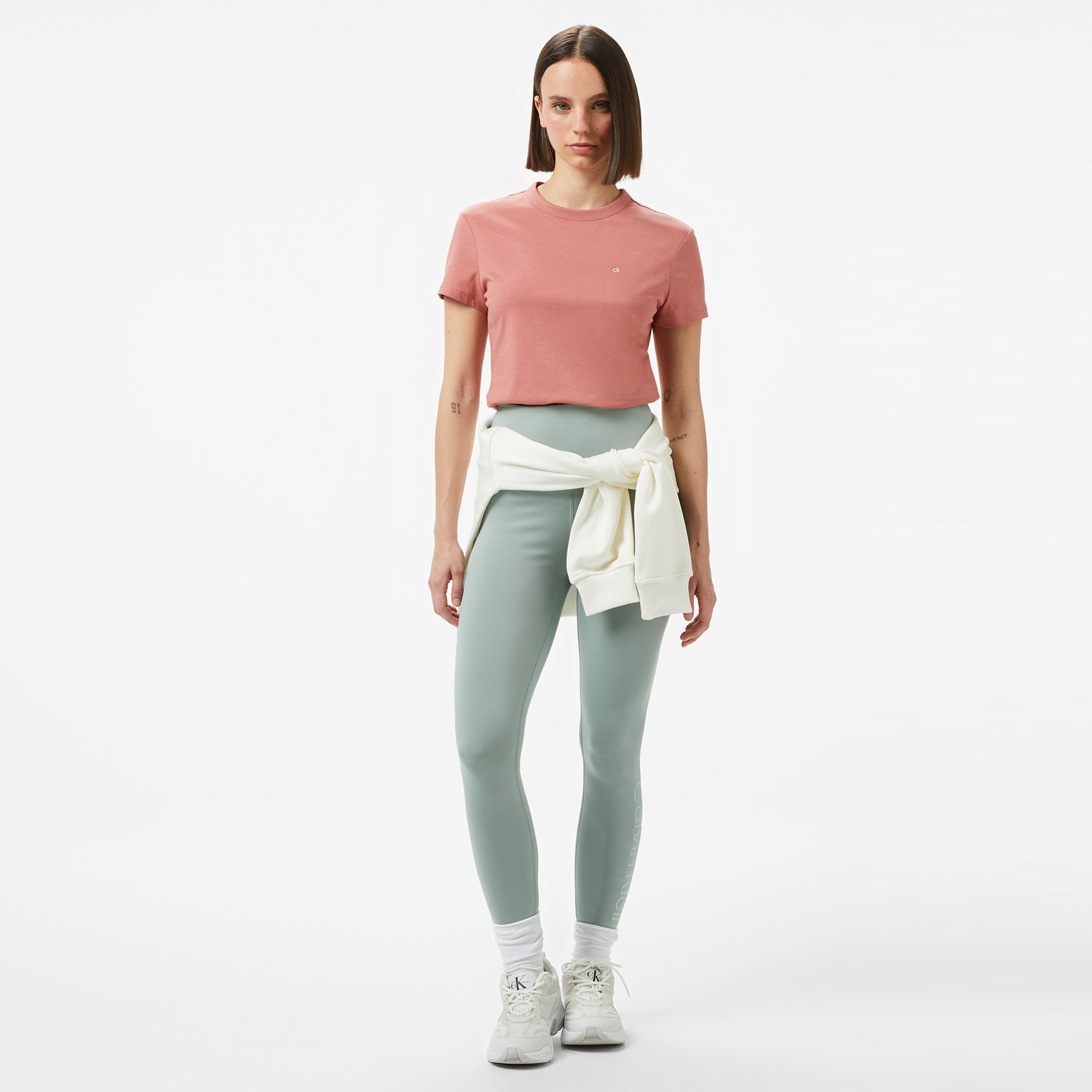 Calvin Klein Graphic Slim Kadın Pembe T-Shirt