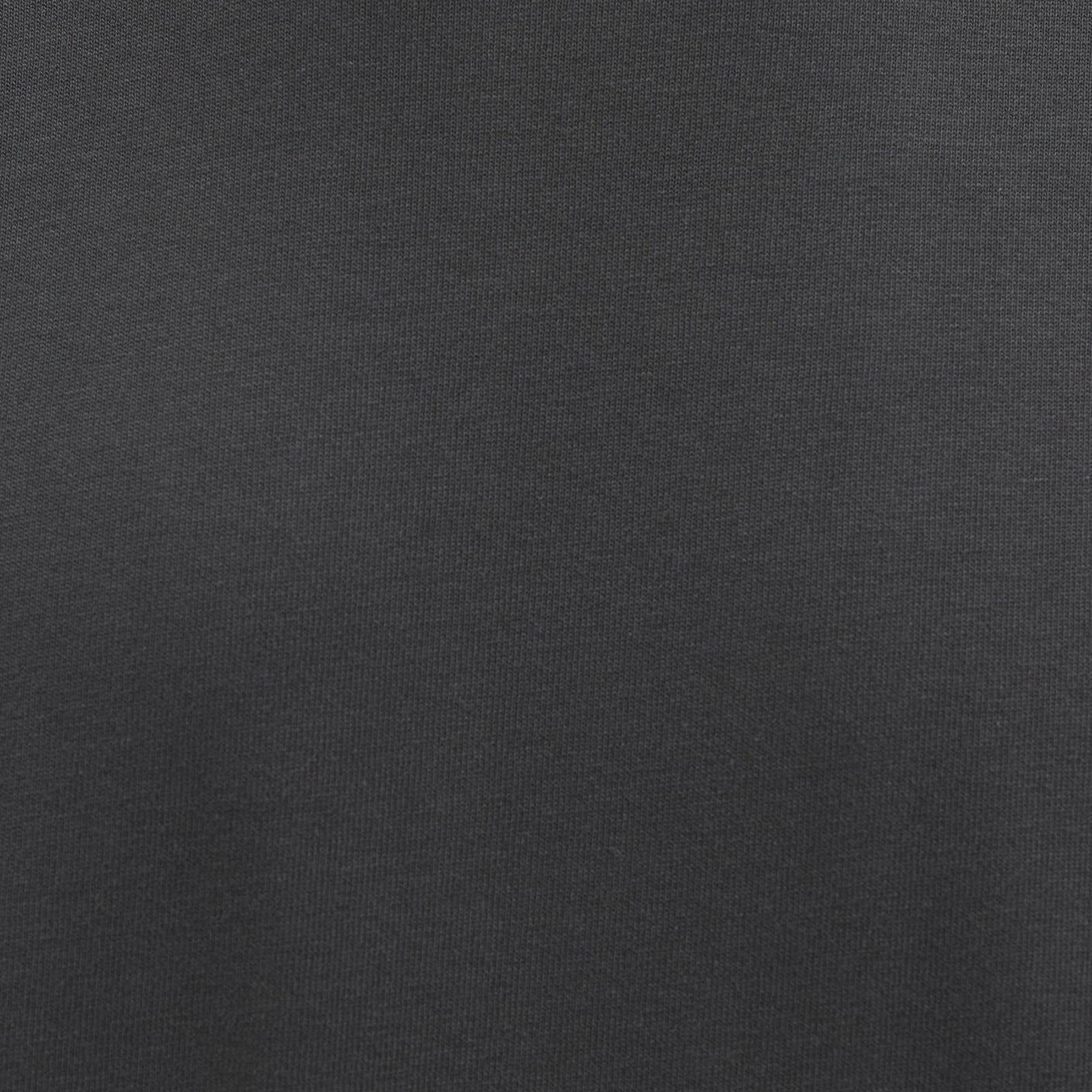 Mavi Logo Kol Detaylı Antrasit Basic Tişört Loose Fit / Bol Rahat Kesim 0611924-70092