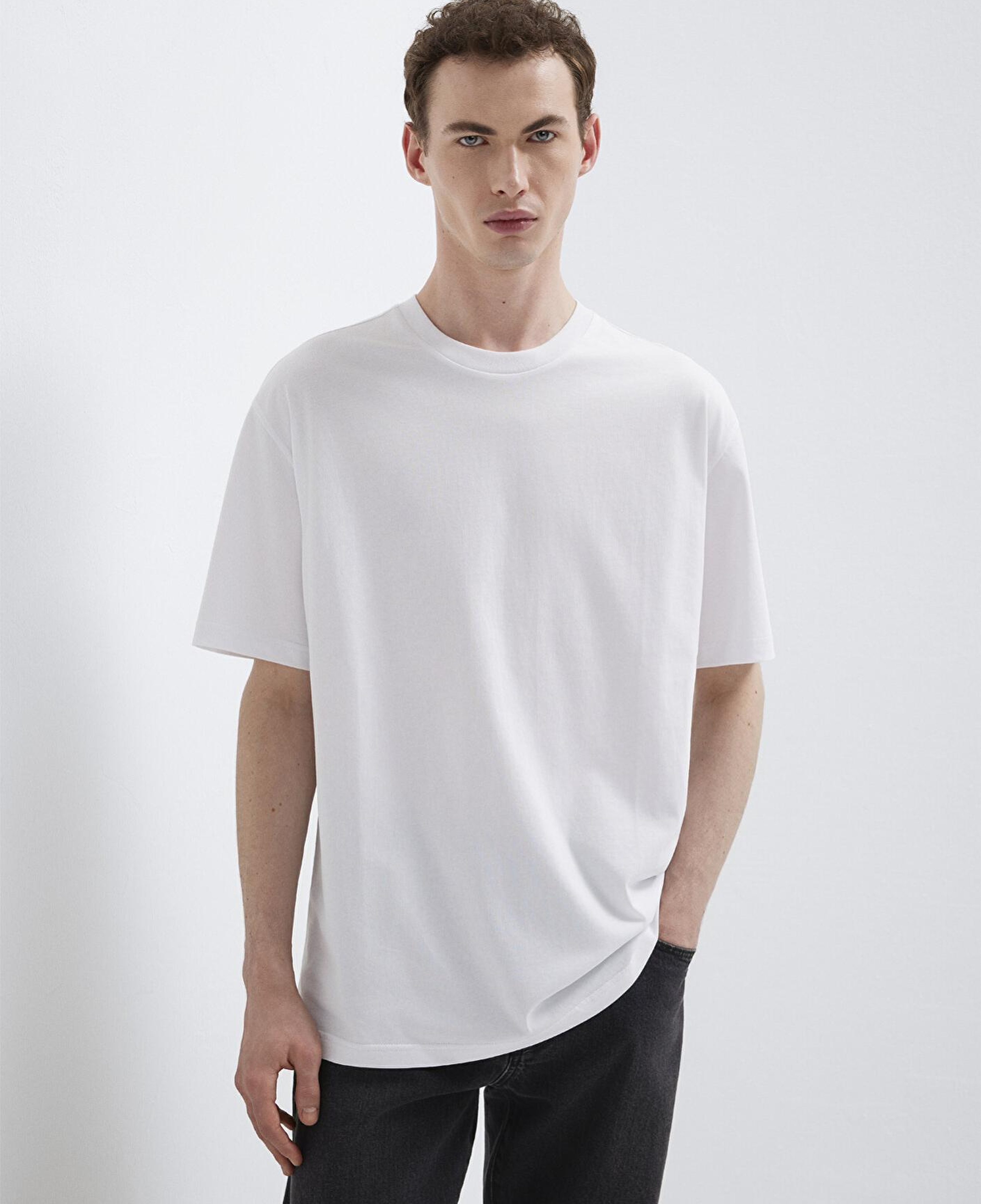 Mavi 2li Erkek Basic Tişört Loose Fit / Bol Rahat Kesim 0612317-900