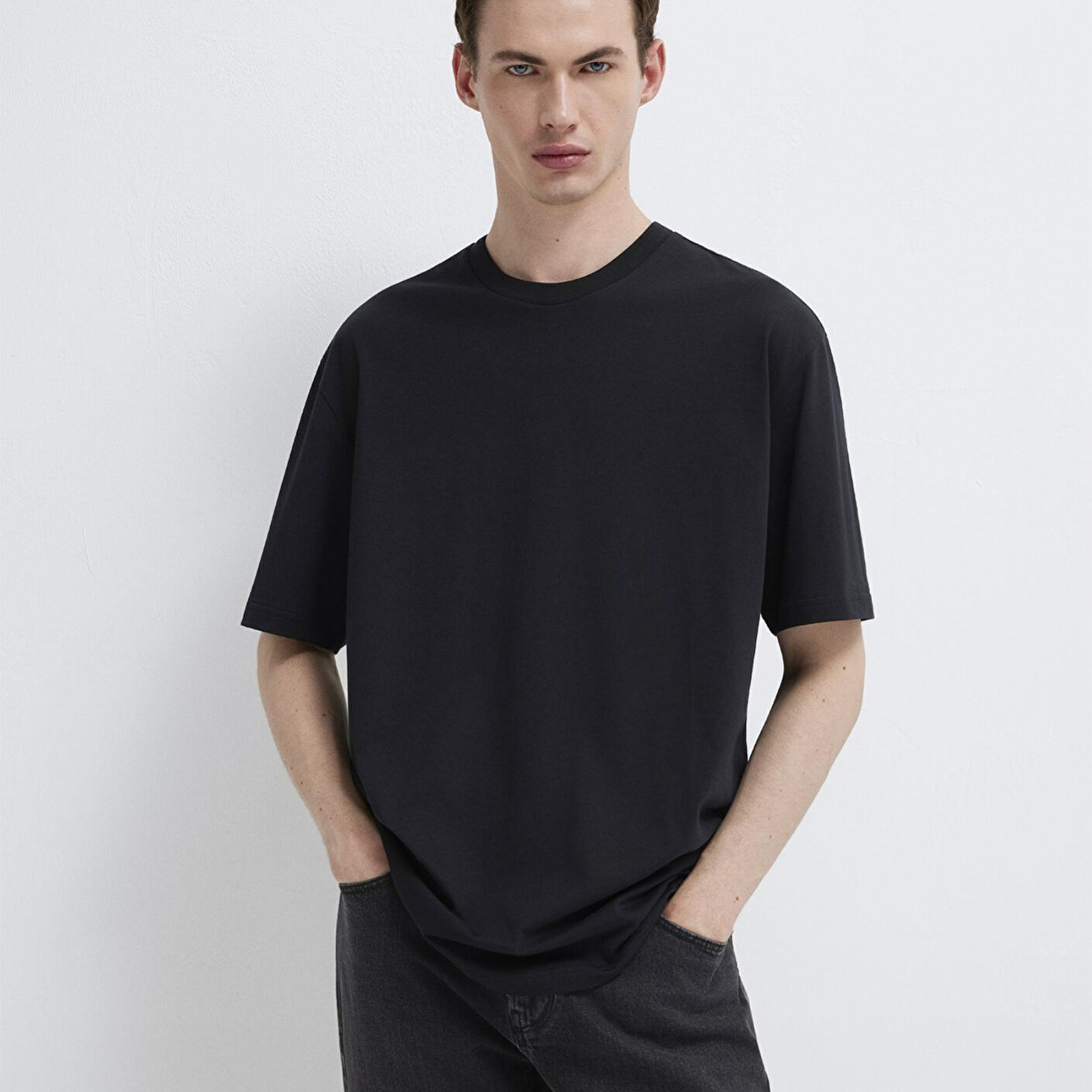 Mavi 2li Erkek Basic Tişört Loose Fit / Bol Rahat Kesim 0612317-900