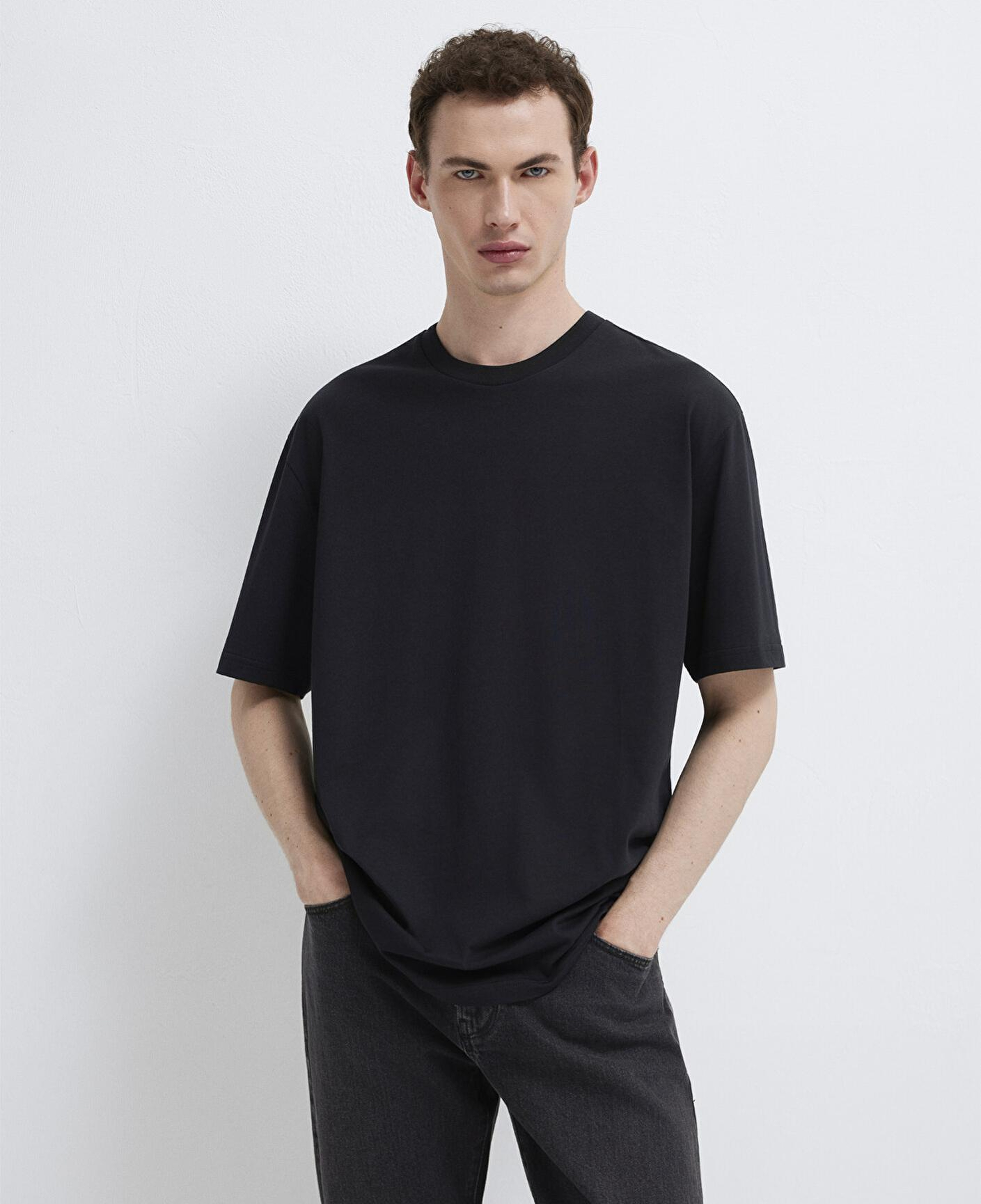 Mavi 2li Erkek Basic Tişört Loose Fit / Bol Rahat Kesim 0612317-900