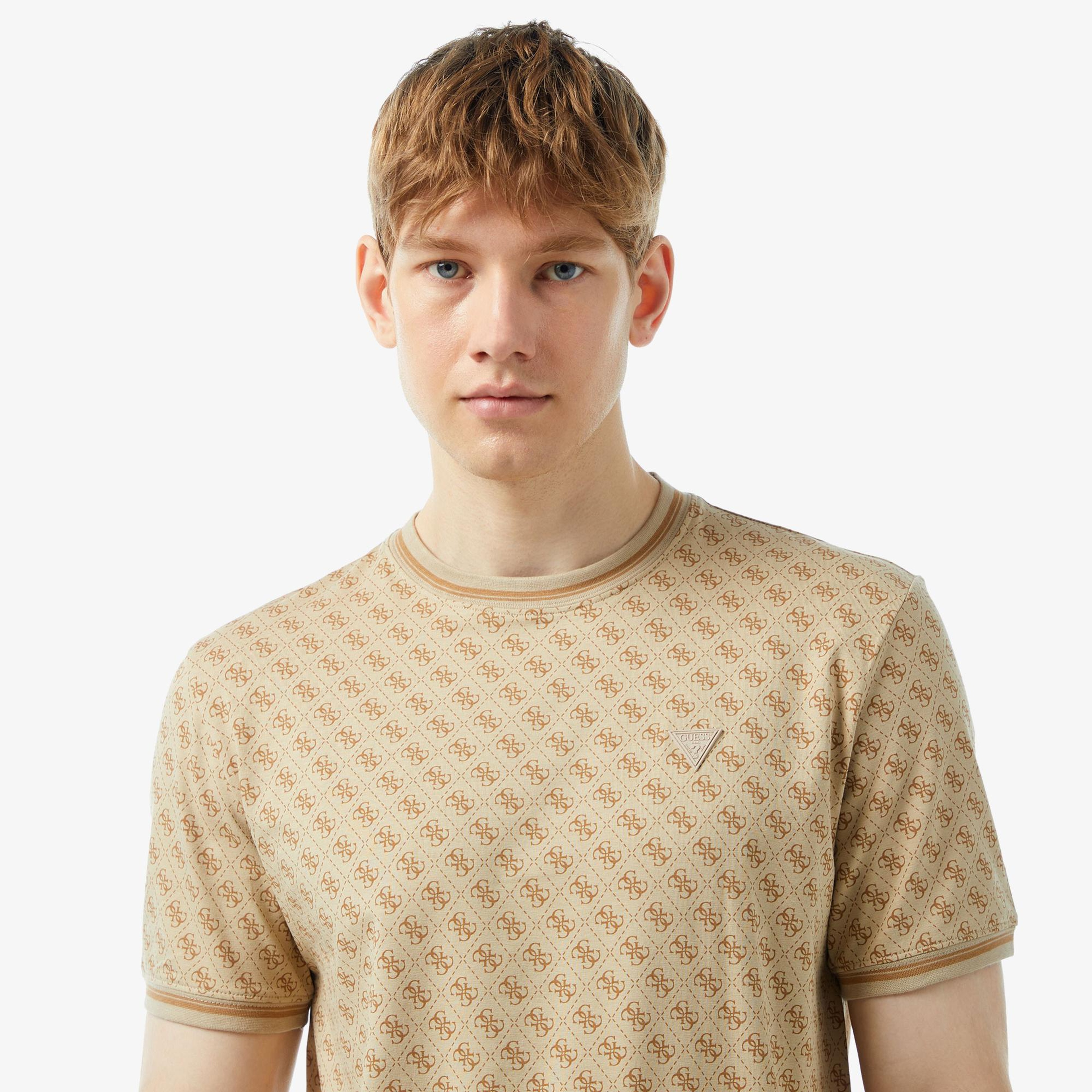 Guess Marshall Erkek Bej T-Shirt