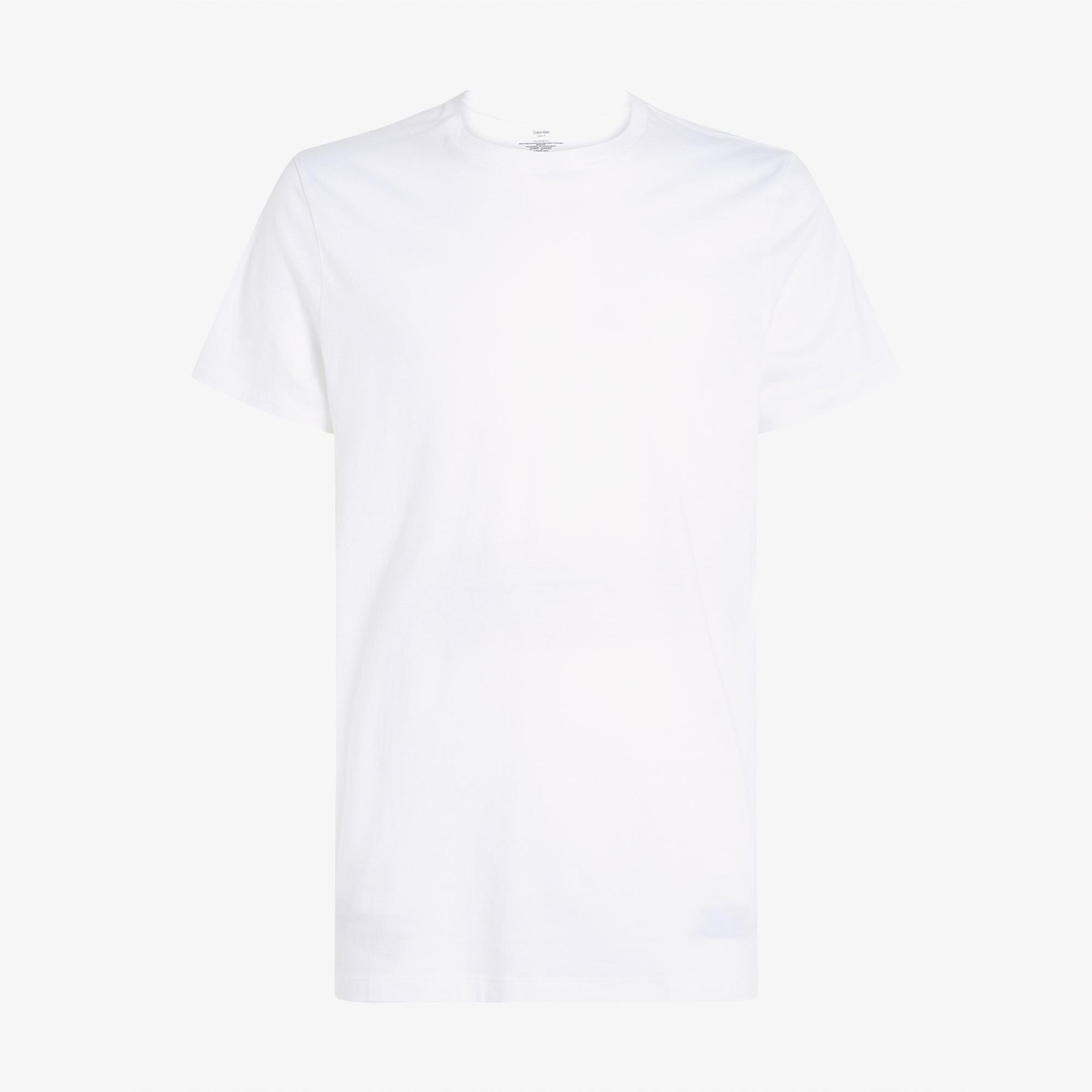 Calvin Klein Crew 3'lü Erkek Beyaz T-Shirt