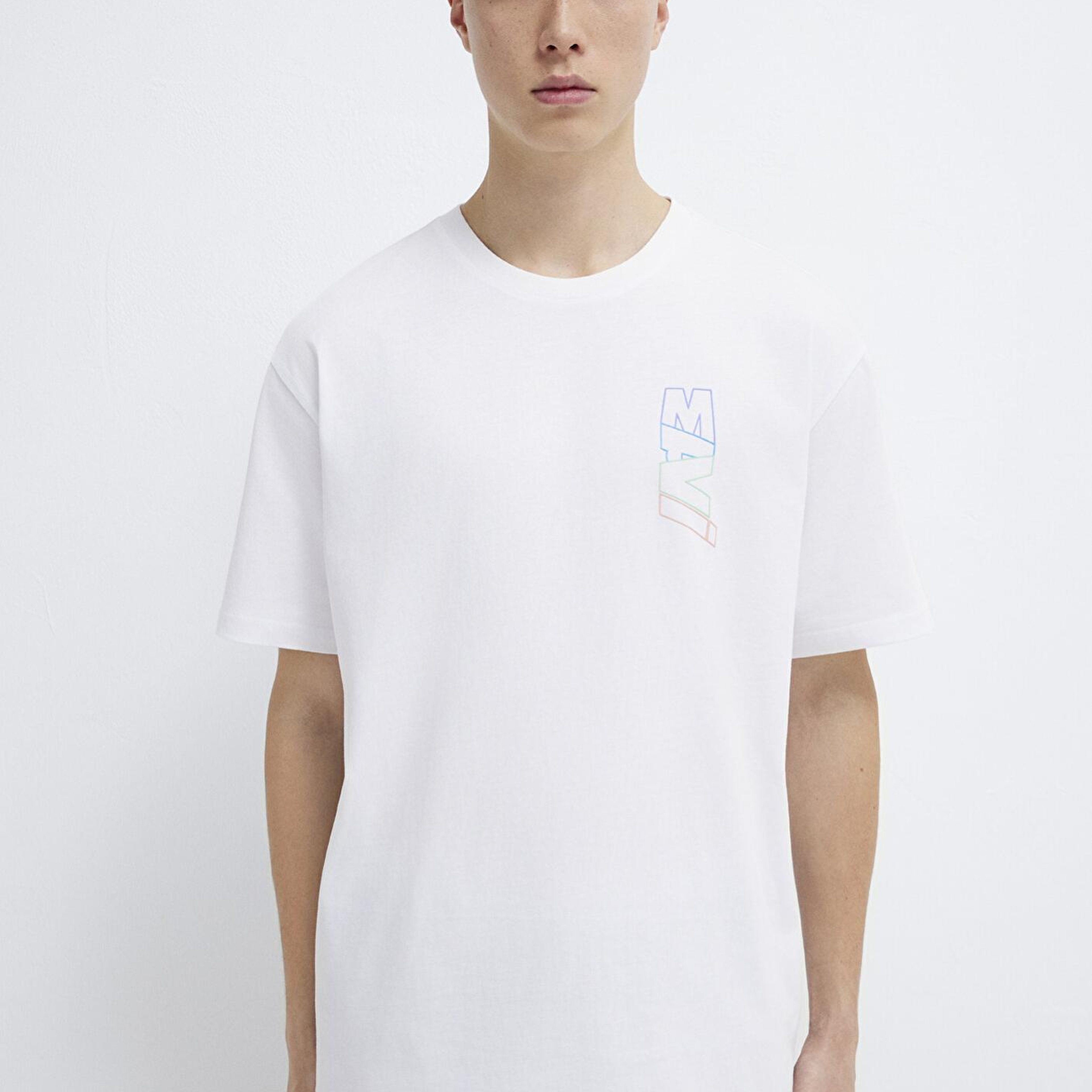 Mavi Mavi Logo Sırt Baskılı Beyaz Tişört Loose Fit / Bol Rahat Kesim 0612350-620