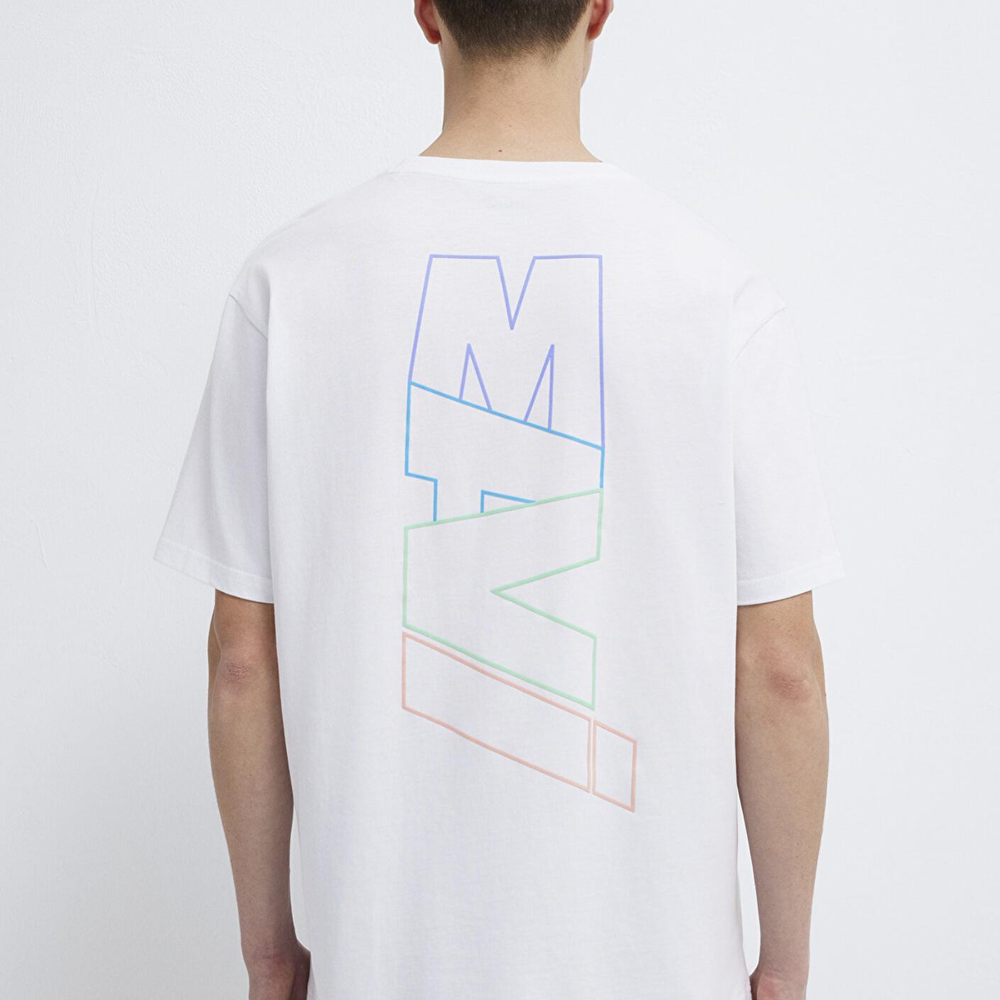 Mavi Mavi Logo Sırt Baskılı Beyaz Tişört Loose Fit / Bol Rahat Kesim 0612350-620