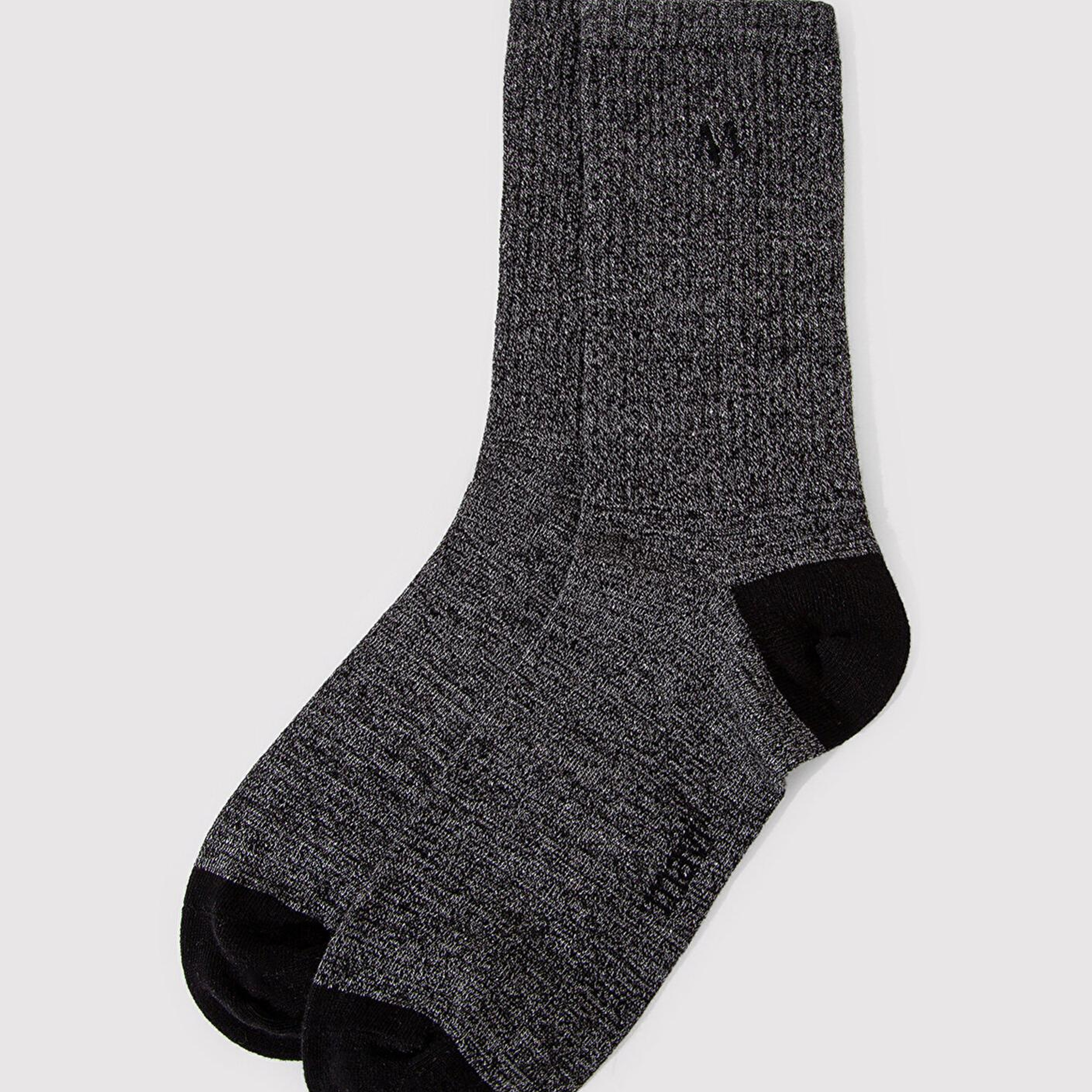 Mavi Mühür Logo Nakışlı Siyah Soket Çorap 0911622-900