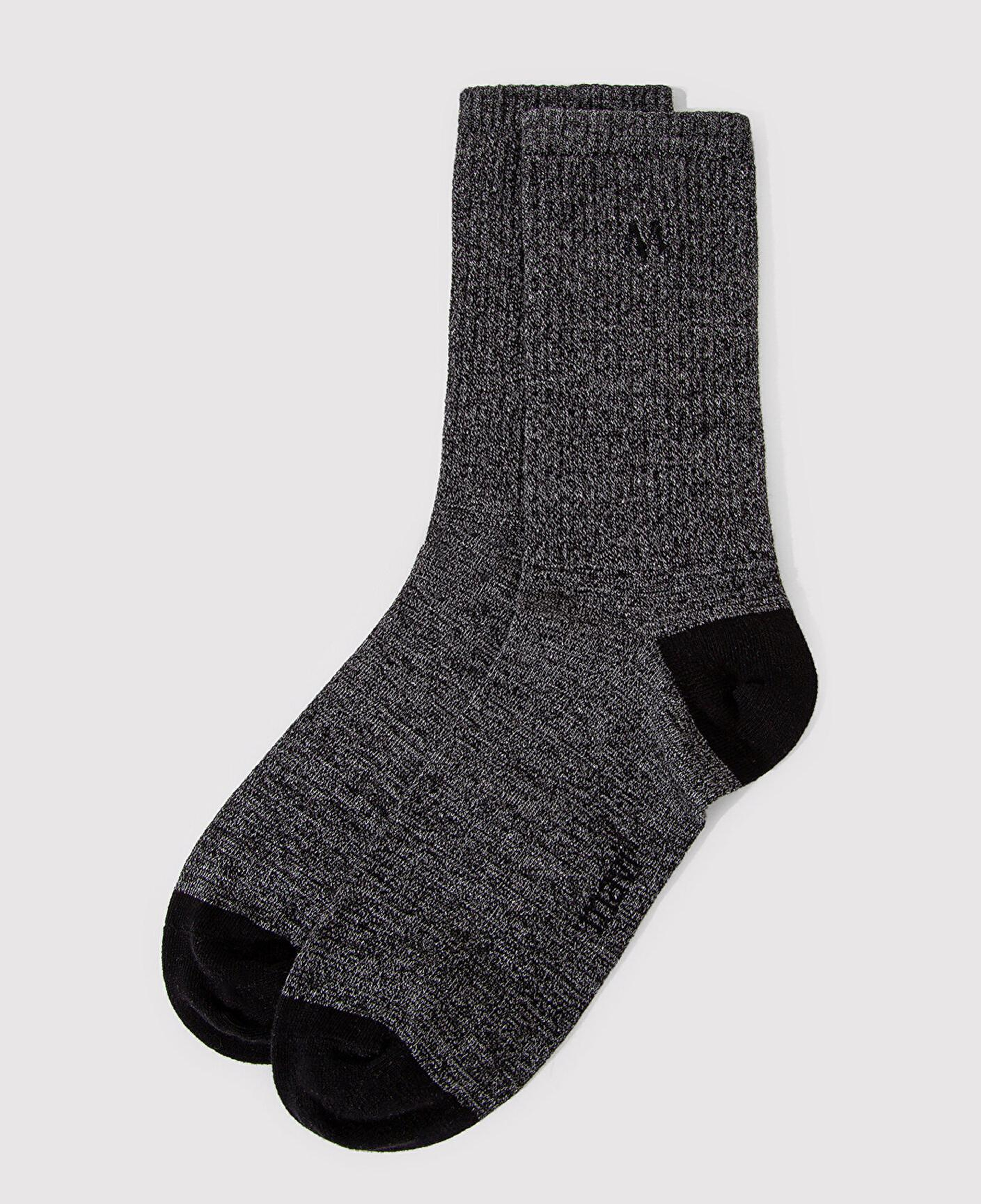 Mavi Mühür Logo Nakışlı Siyah Soket Çorap 0911622-900